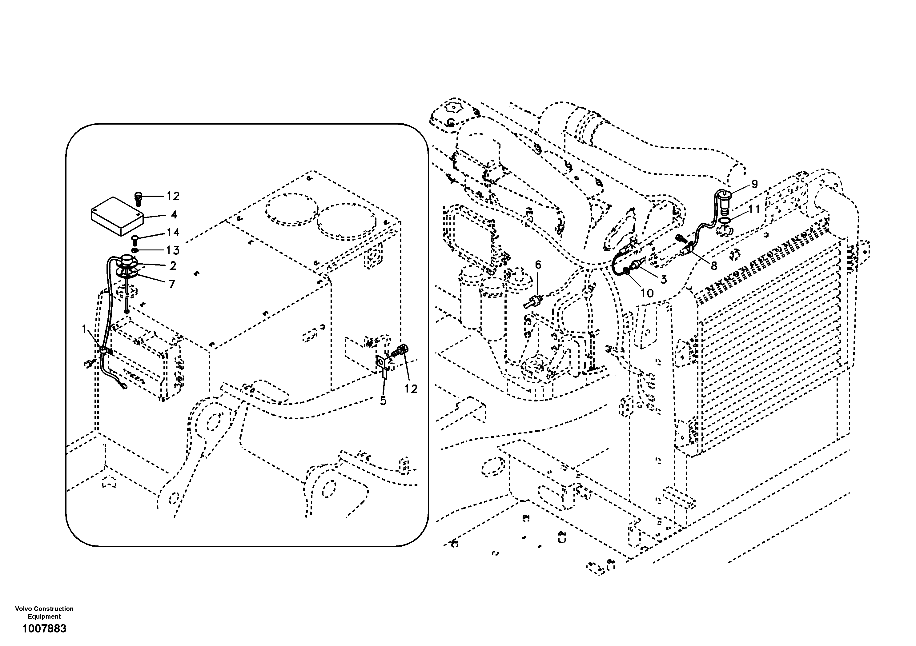 Electrical sensor  D10B ENGINE — volvo parts diagram