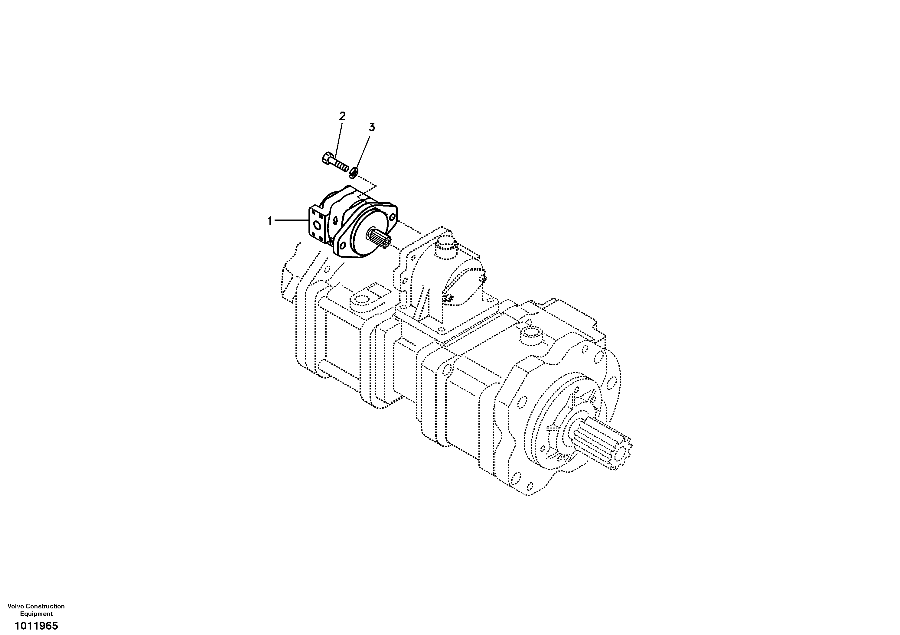 Hydraulic system, oil cooling pump mount — volvo parts diagram