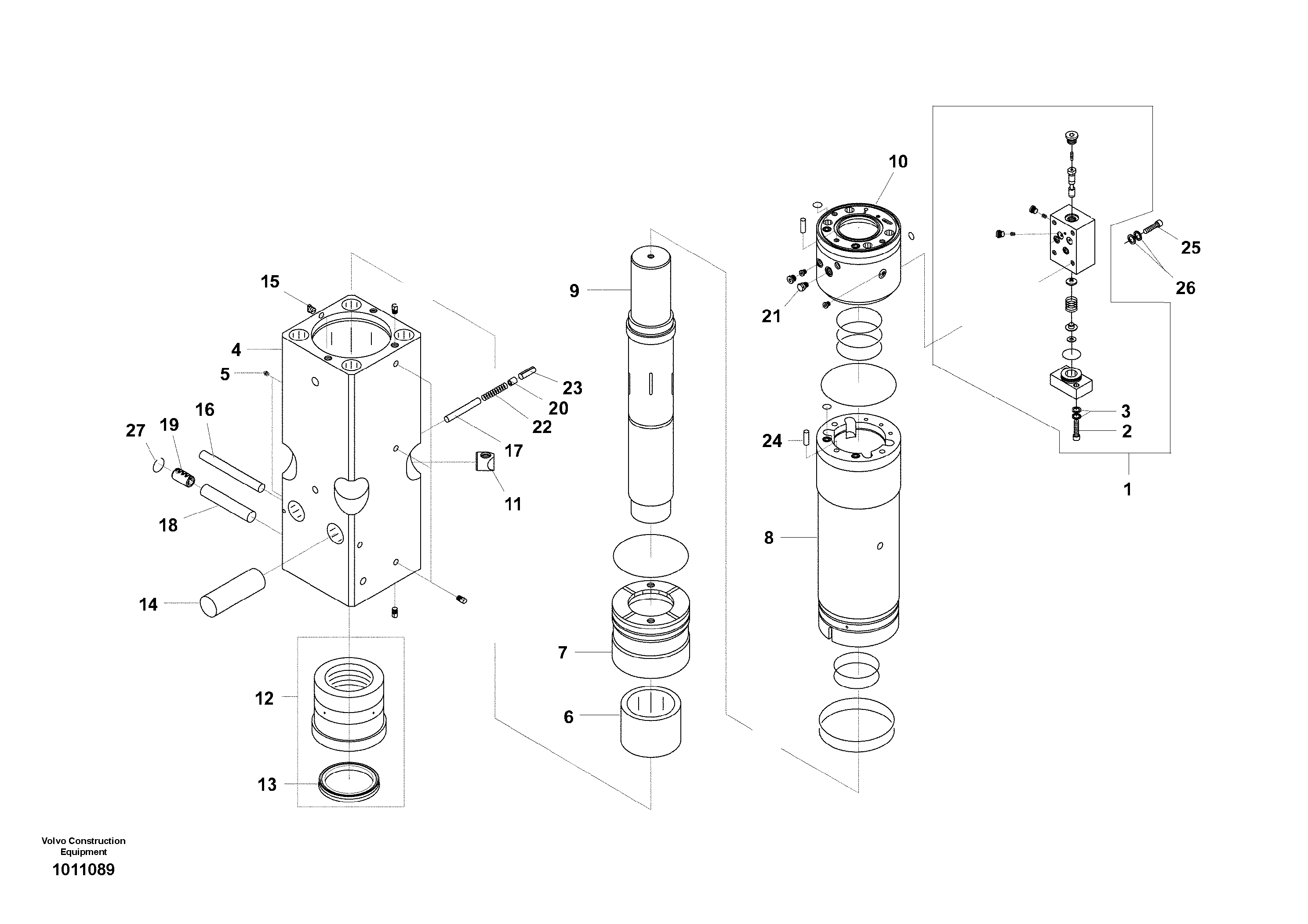 Hydraulic Hammer, Accumulator Housing — volvo parts diagram