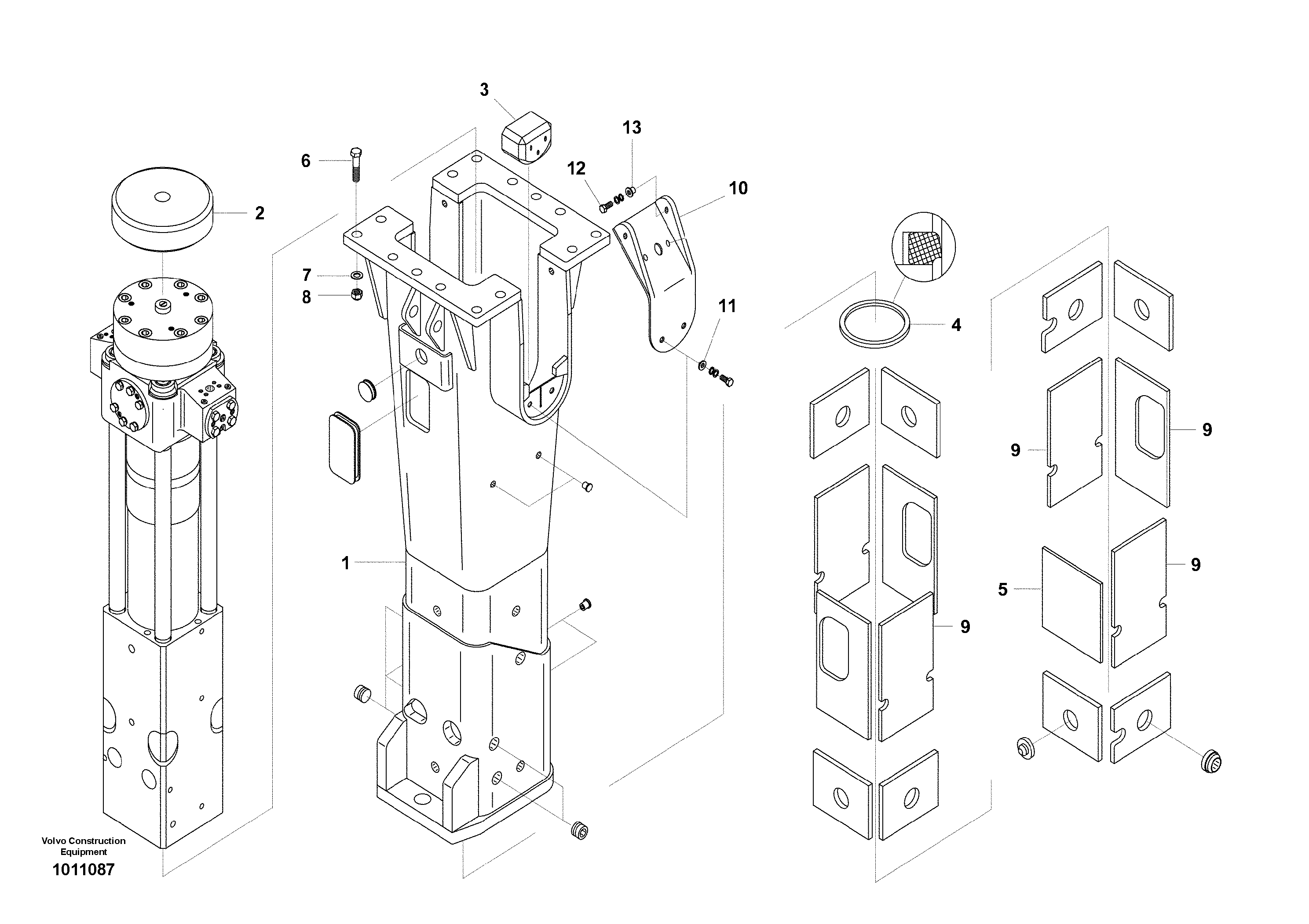 Hydraulic Hammer, Housing — volvo parts diagram