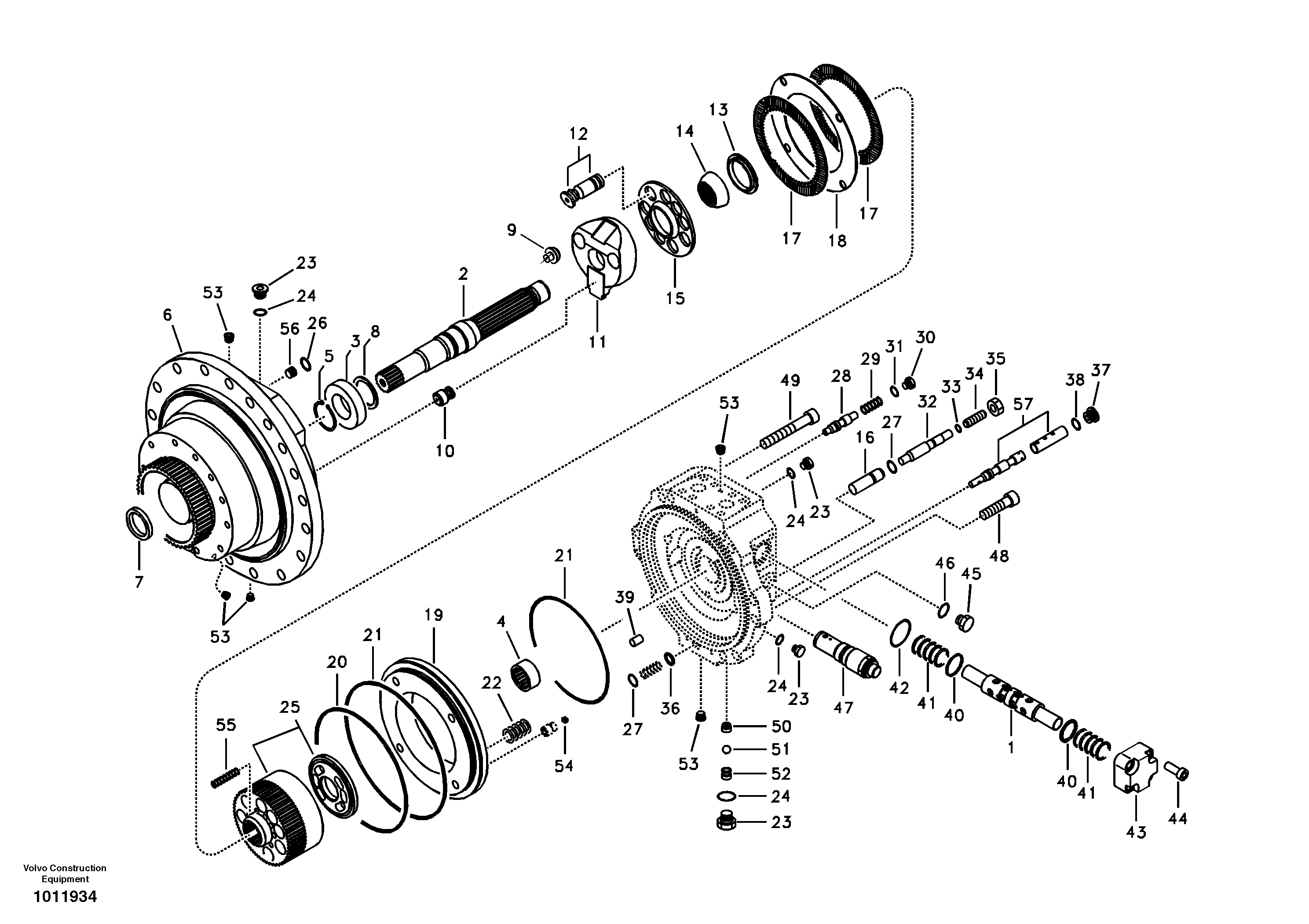 Travel motor — volvo parts diagram