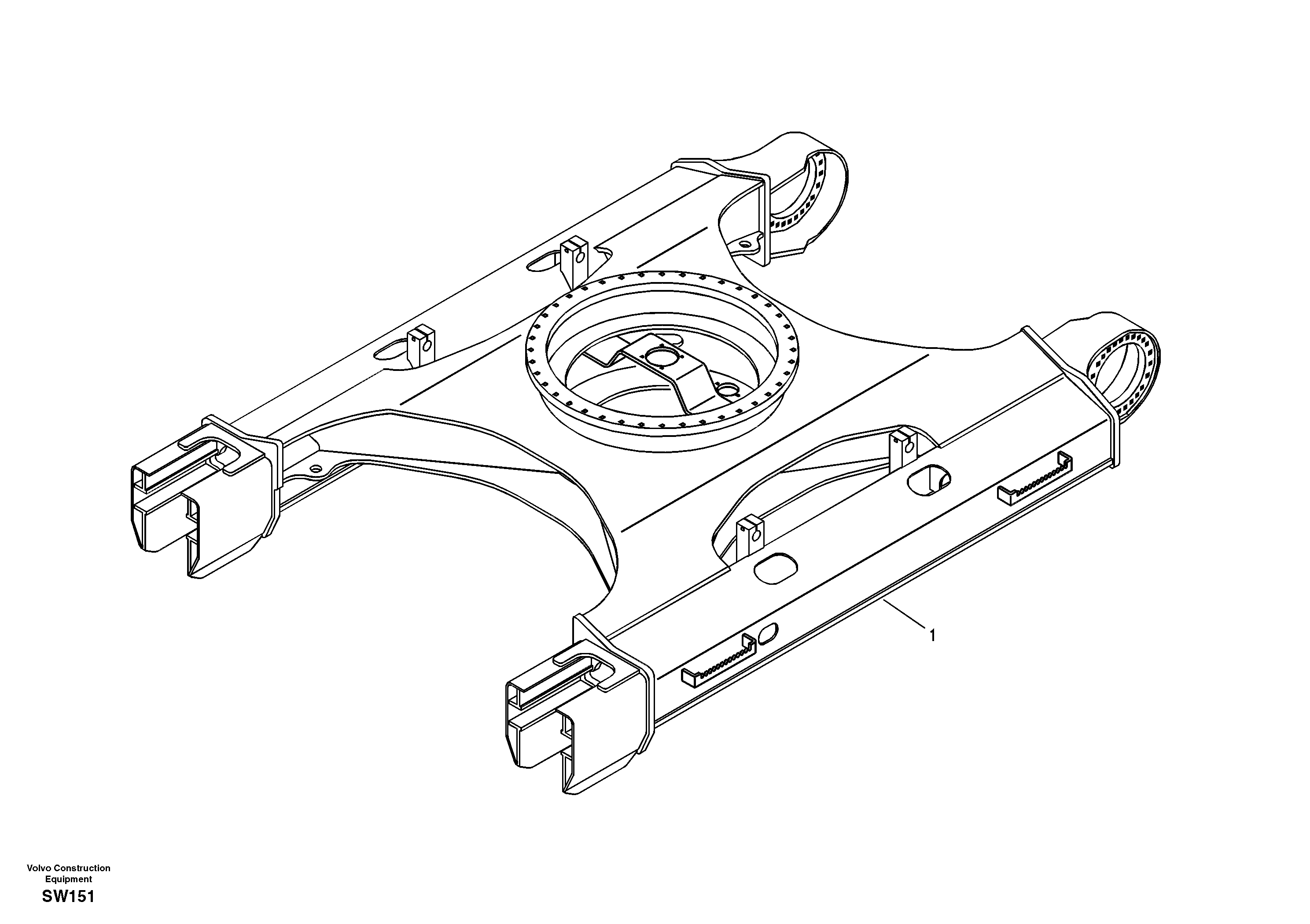 Undercarriage frame — volvo parts diagram