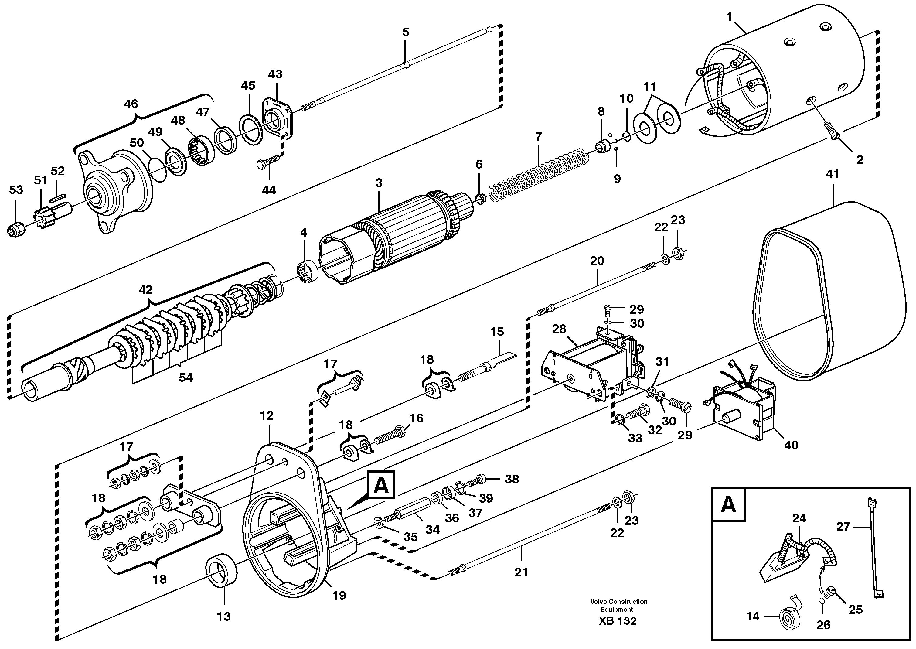 Starter motor  D10B ENGINE — volvo parts diagram