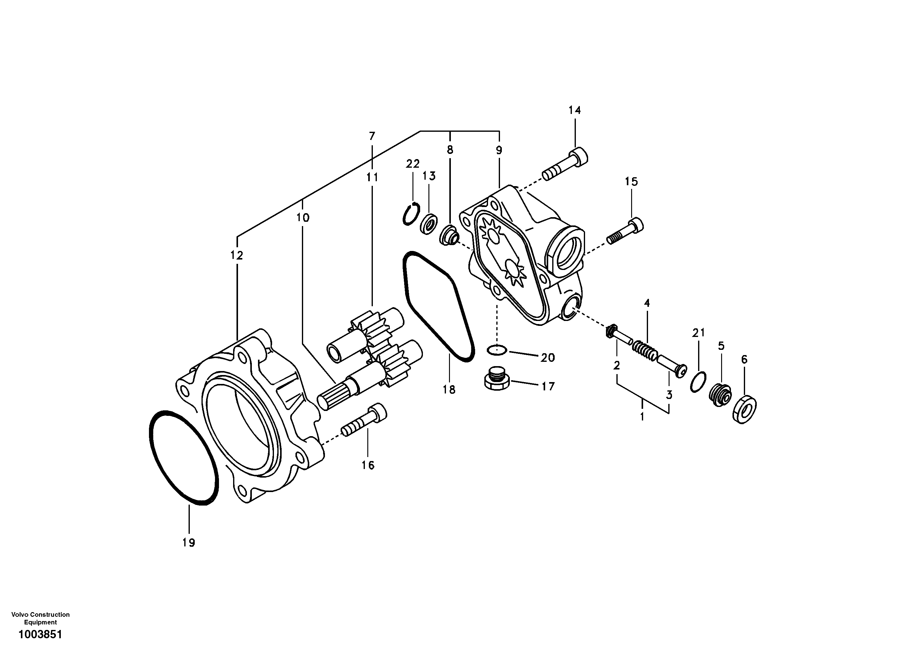 Hydraulic gear pump — volvo parts diagram