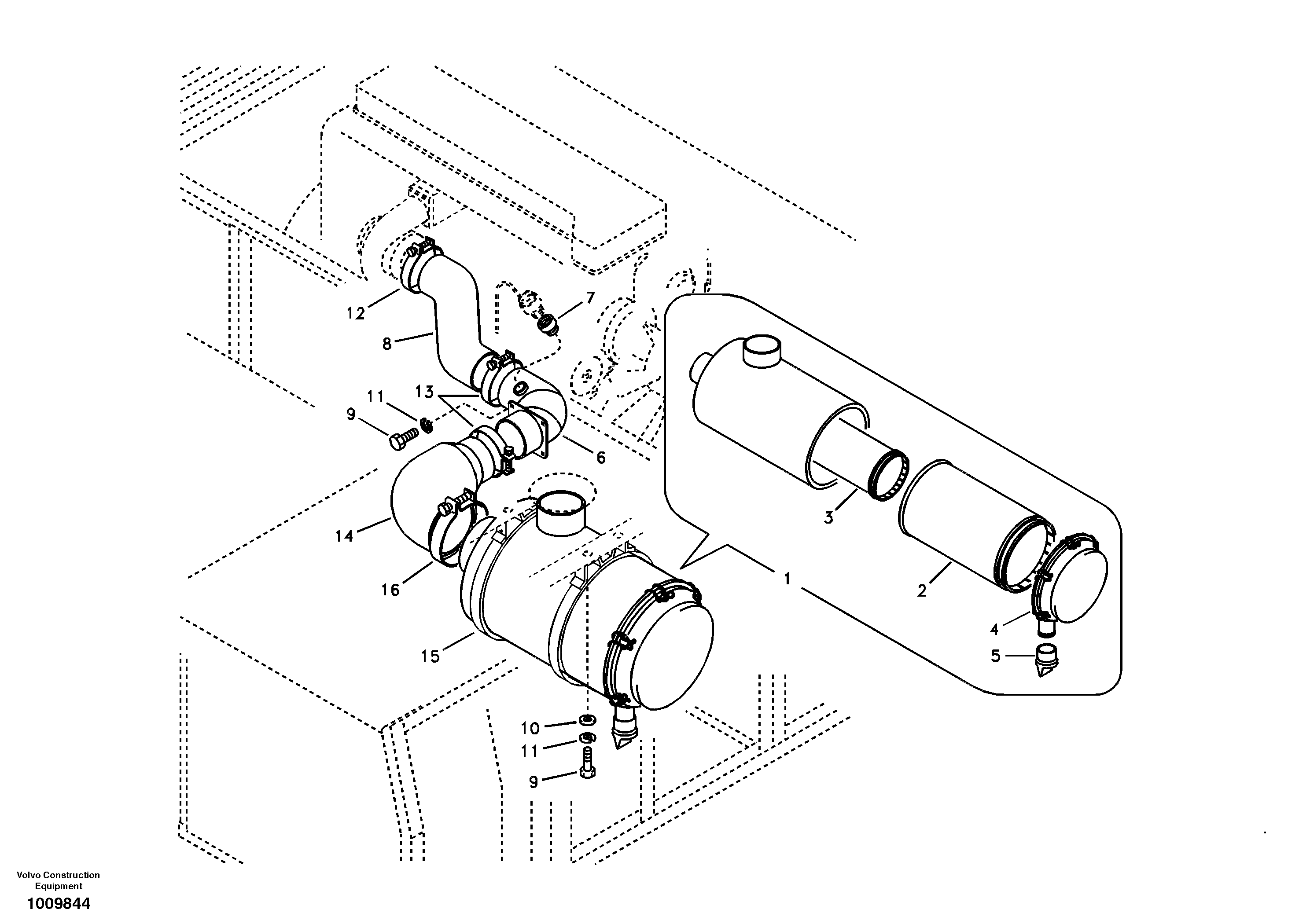 Inlet system  D12C ENGINE — volvo parts diagram