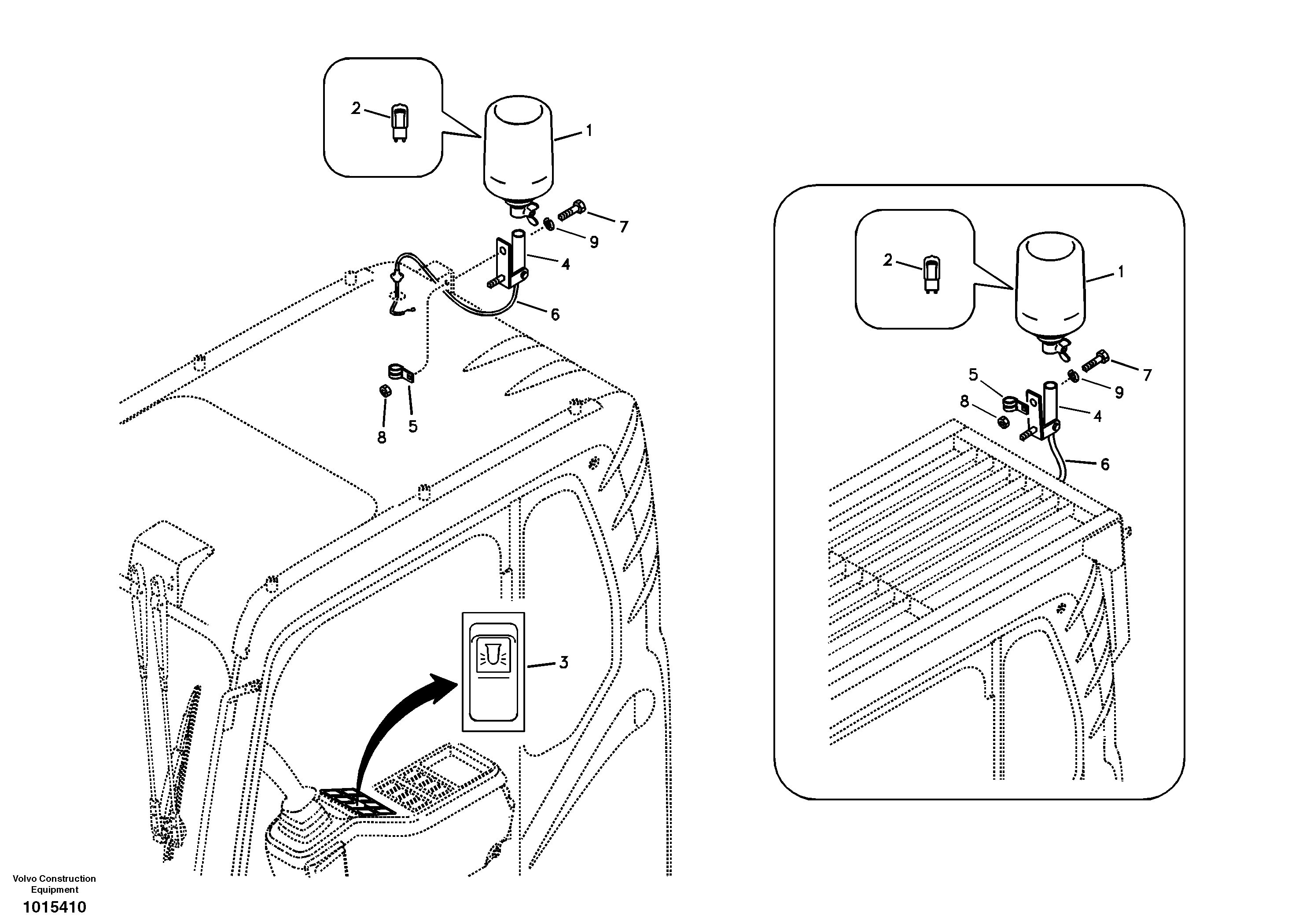 Rotating beacon — volvo parts diagram