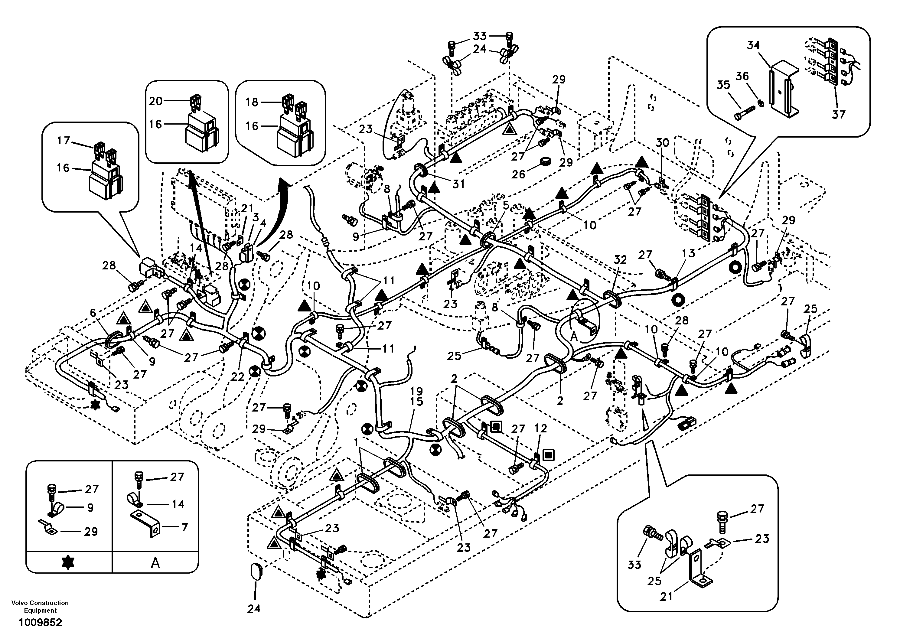 Cable and wire harness, main  D10B ENGINE — volvo parts diagram