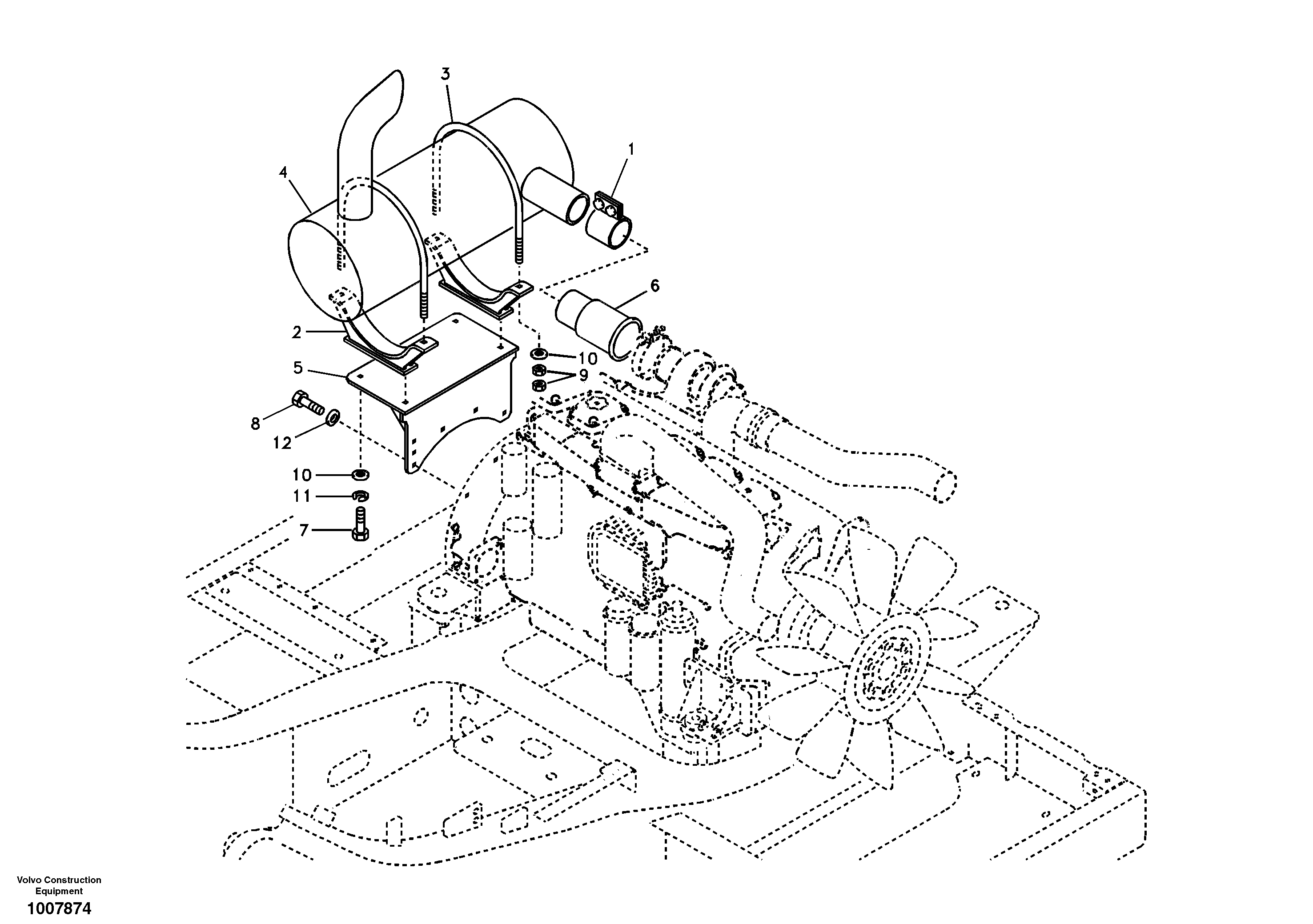 Exhaust system  D10B ENGINE — volvo parts diagram