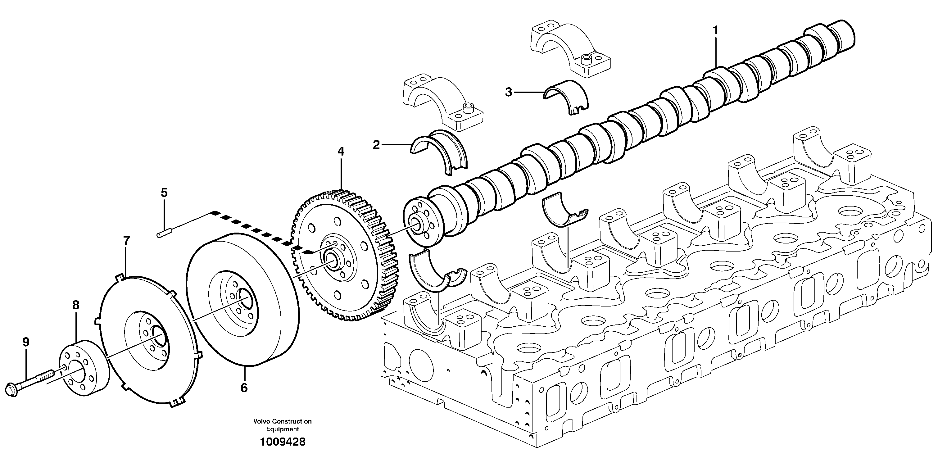 Camshaft  D12C ENGINE — volvo parts diagram