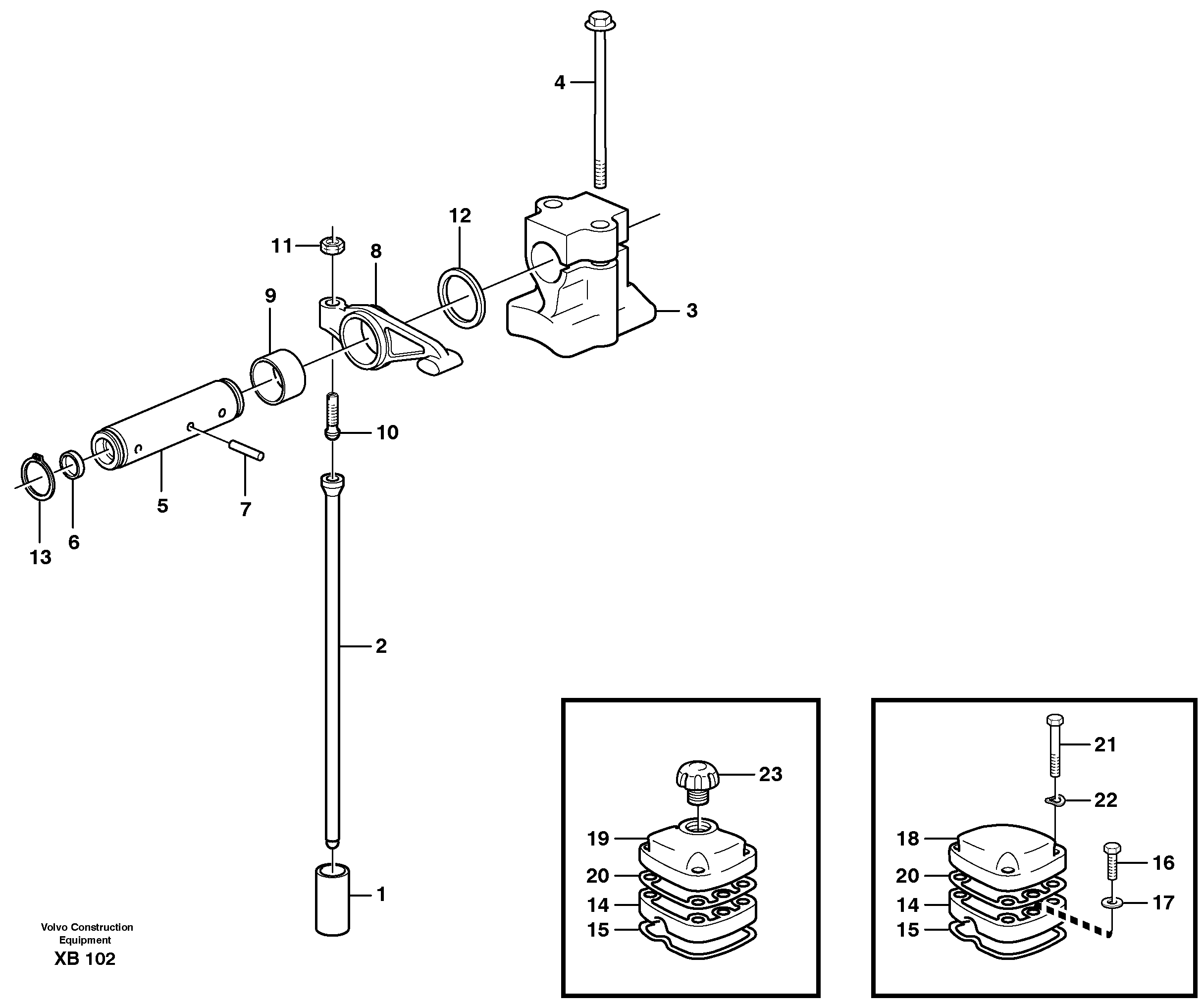 Valve mechanism  D10B ENGINE — volvo parts diagram