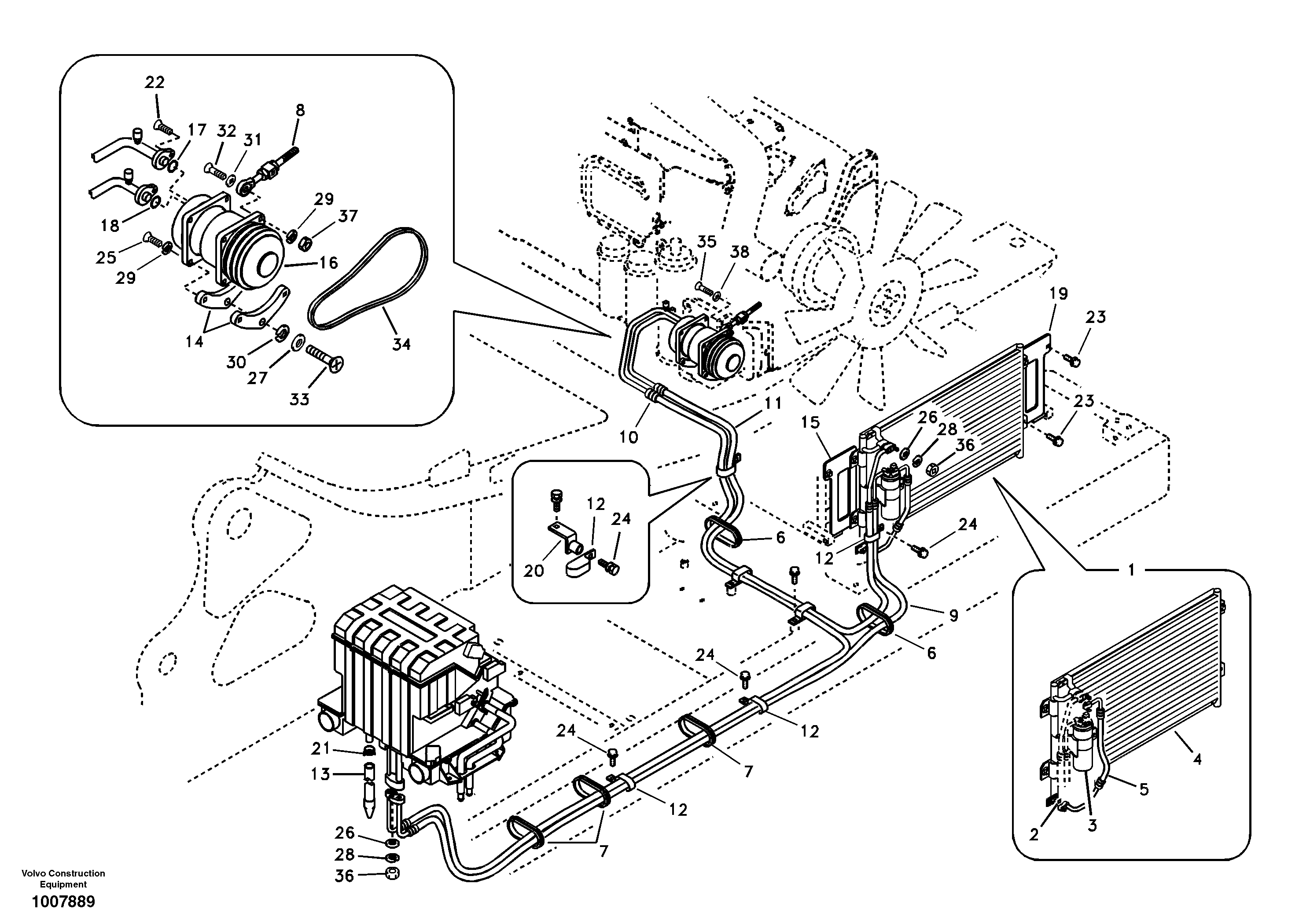 Air conditioning unit line — volvo parts diagram