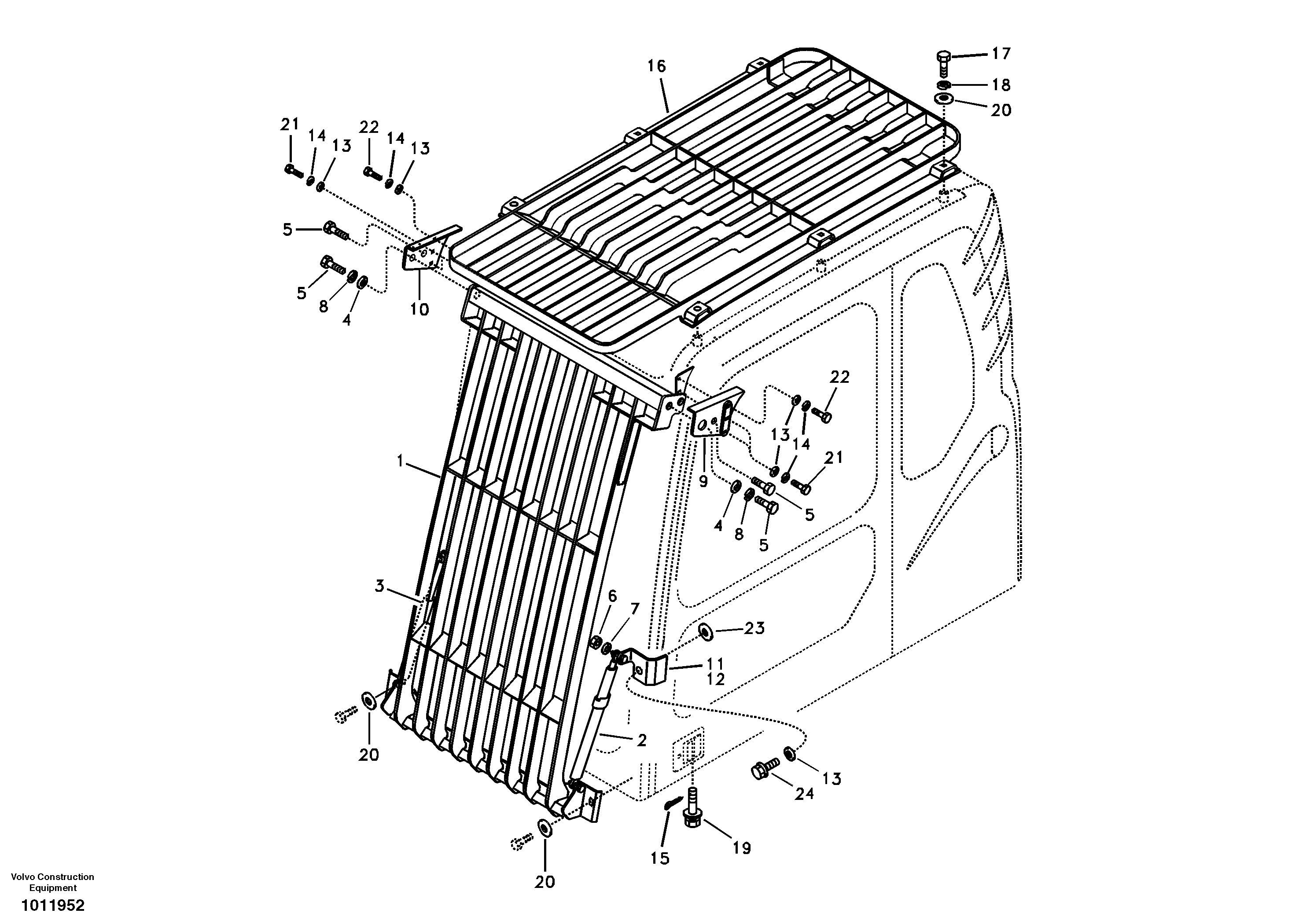 Falling object guards — volvo parts diagram