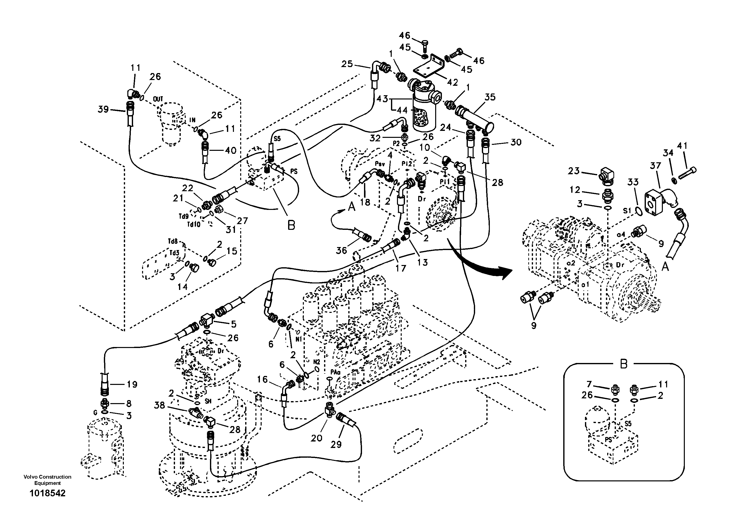 Servo system, control valve to solenoid valve  D12C ENGINE — volvo parts diagram