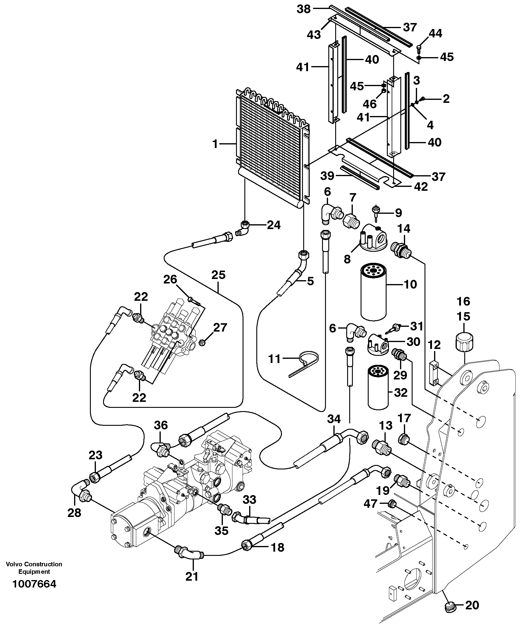 Supply/return and Cooling Circuits — volvo parts diagram