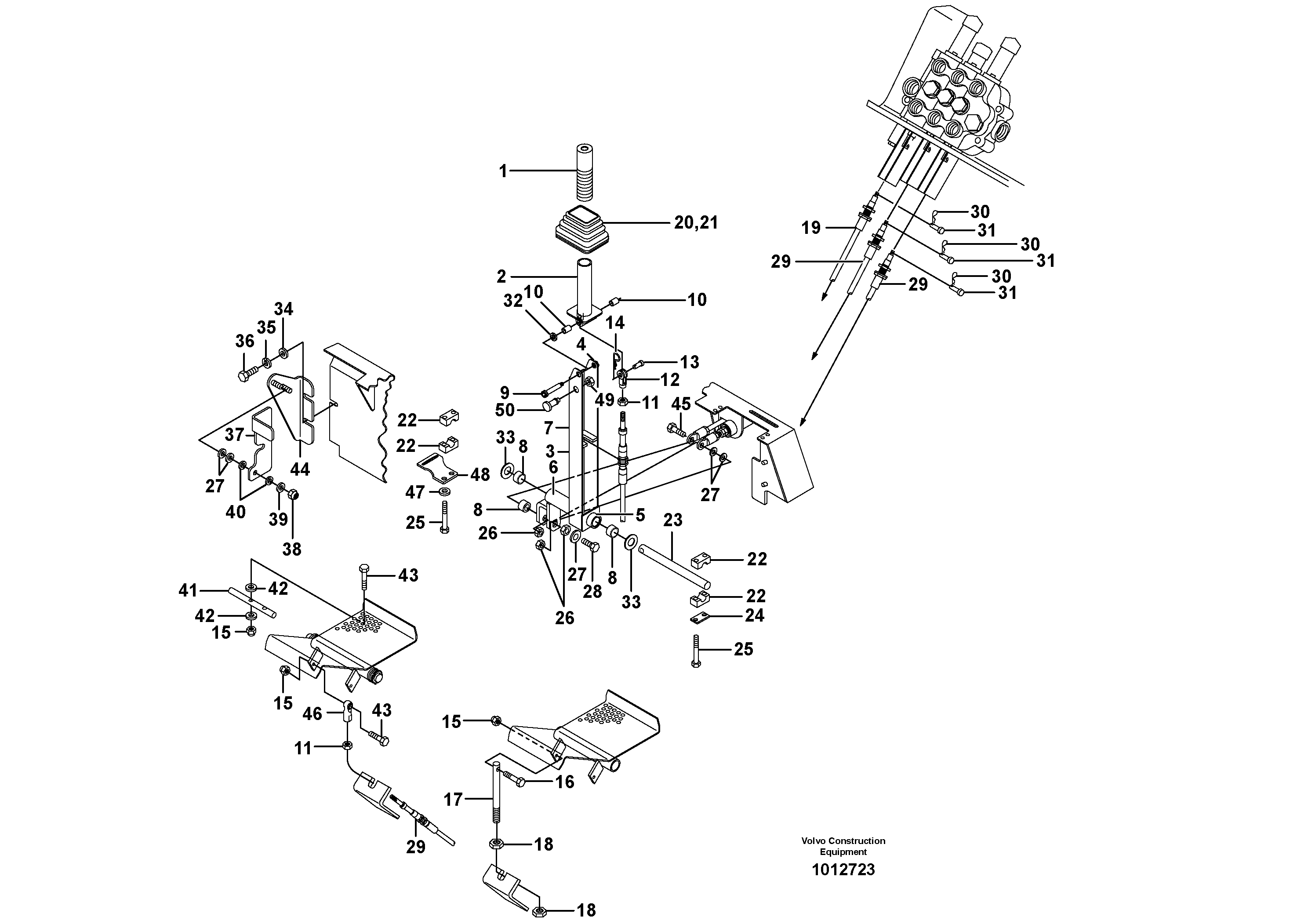 Optional hand controls  11840187,11840188 — volvo parts diagram