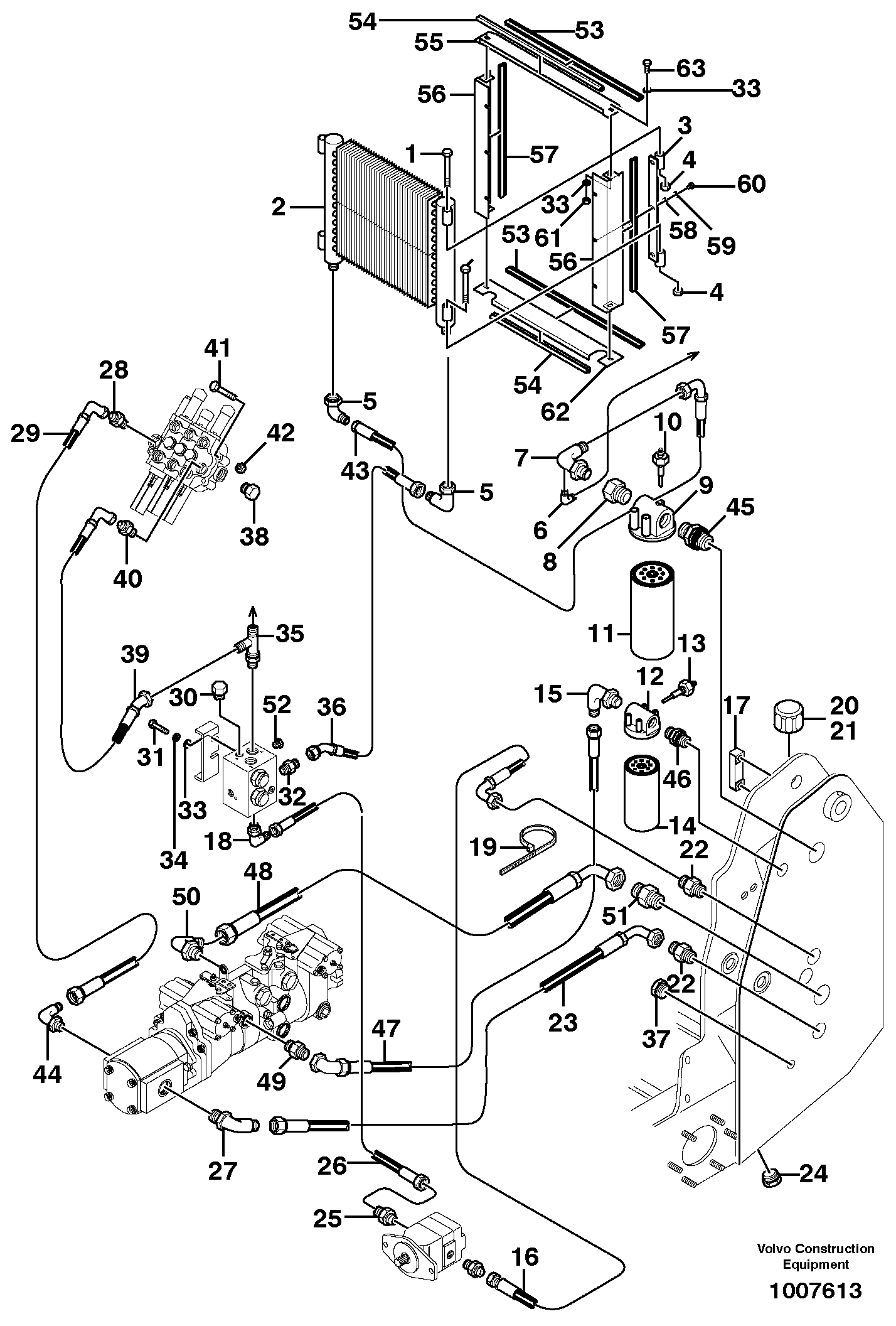 Supply/return and Cooling Circuits — volvo parts diagram