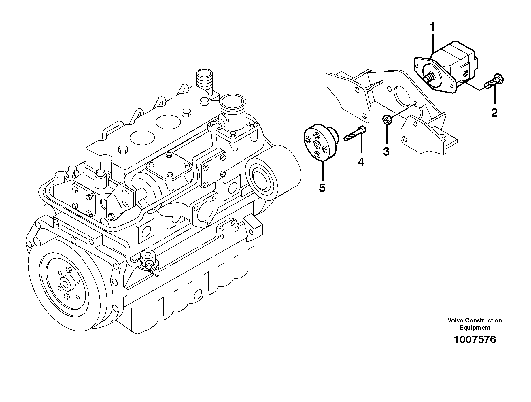 High flow pump, mounting — volvo parts diagram