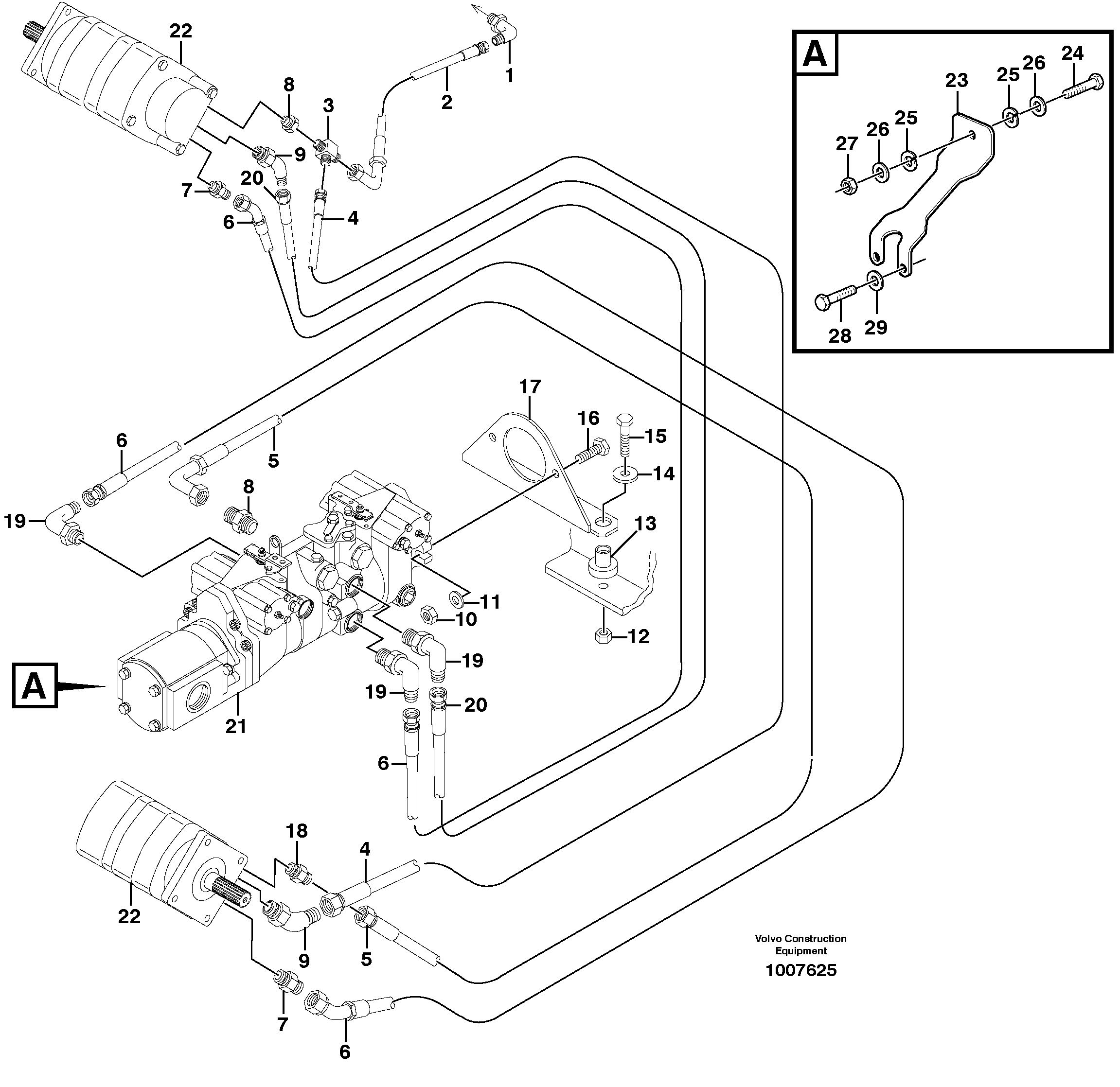 Hydraulic system Transport — volvo parts diagram