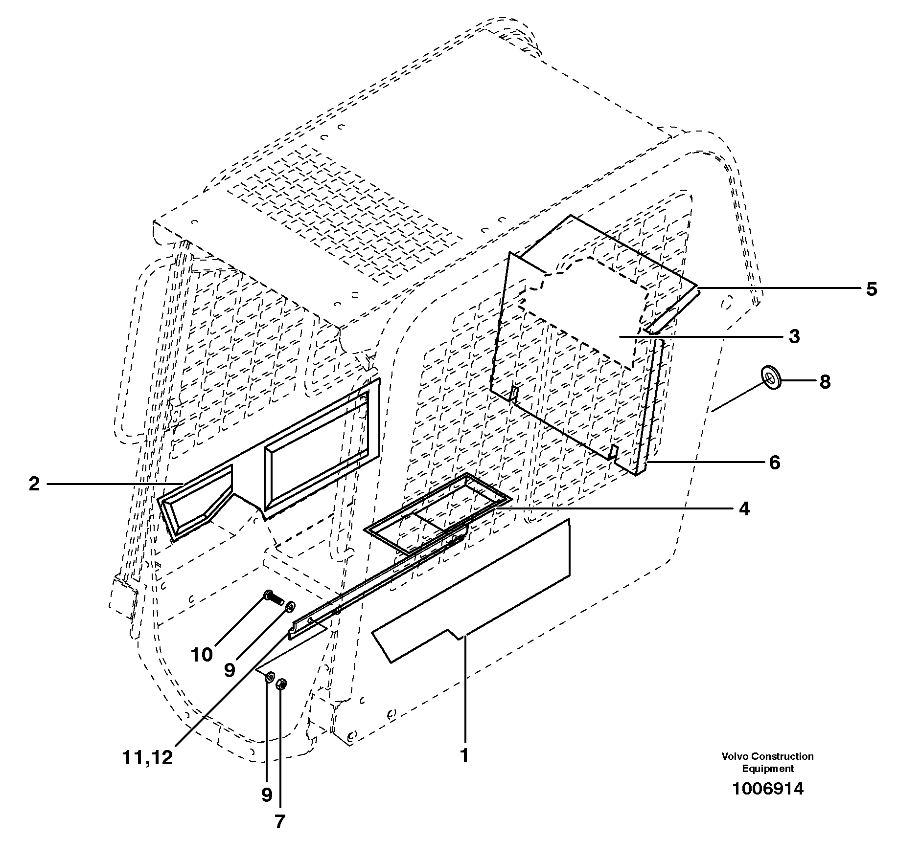 Sound-proofing panels (optional) — volvo parts diagram