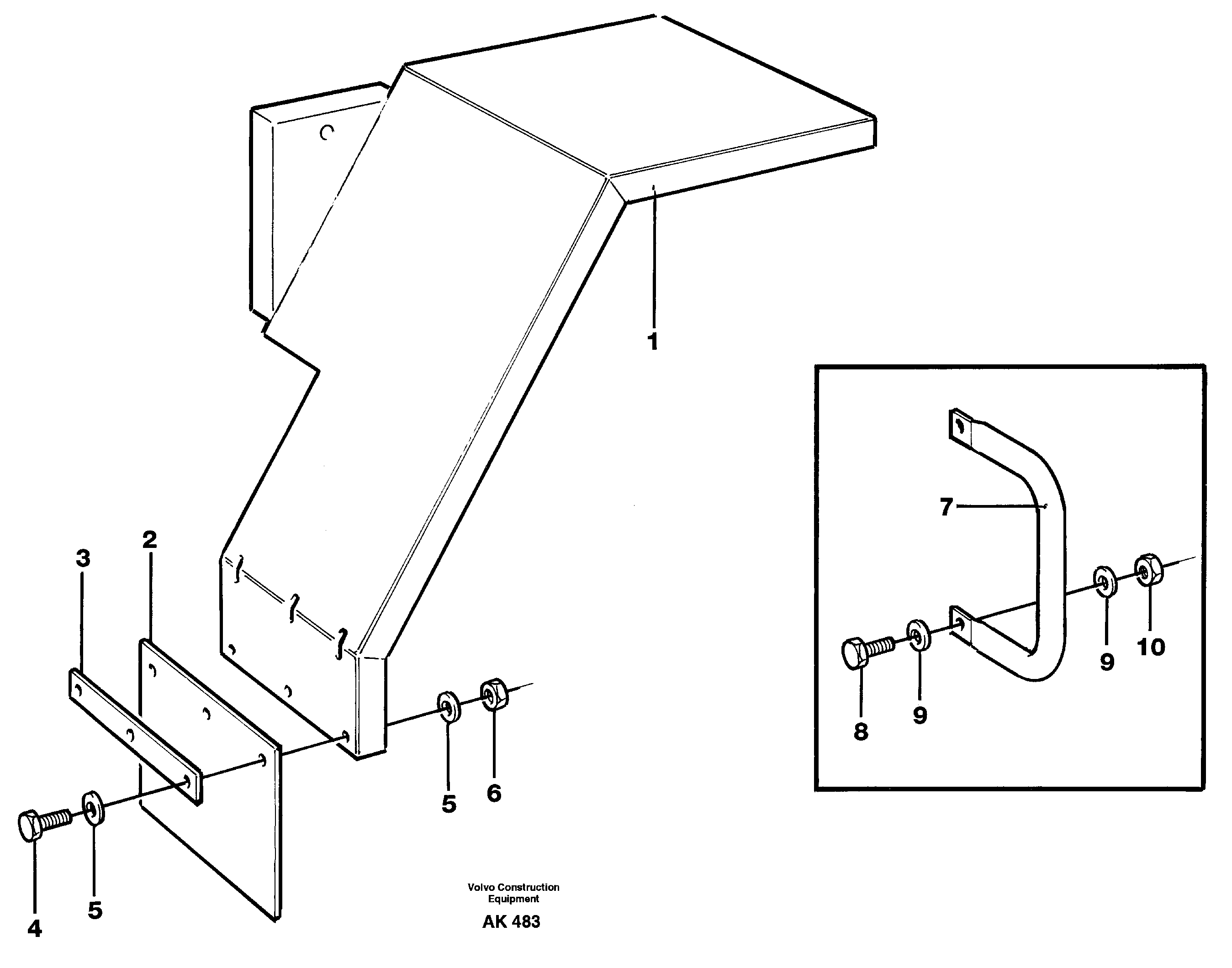 Small rear fender.  92957 — volvo parts diagram