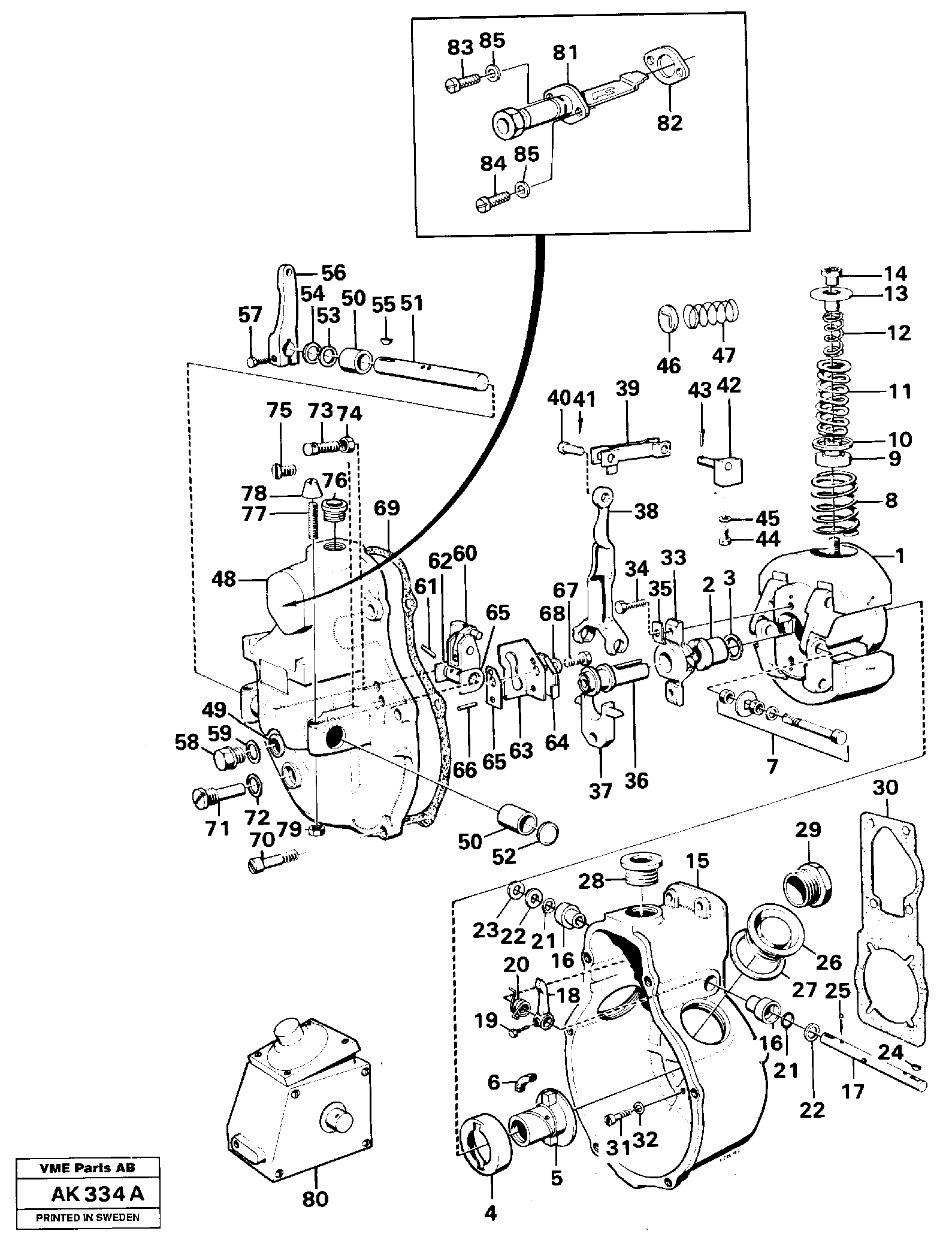 Centrifugal governor.  TD 122 GH — volvo parts diagram