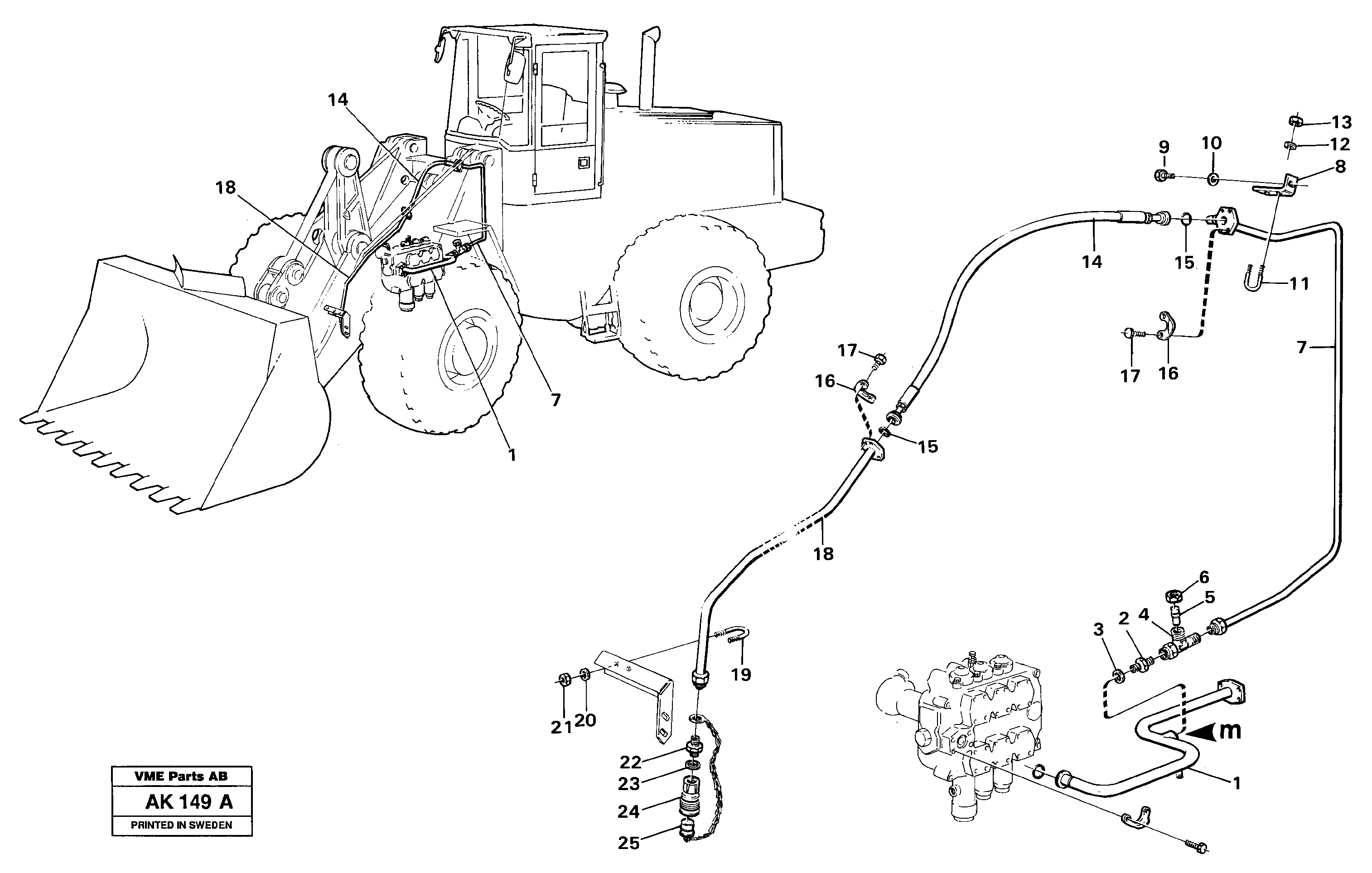 Hydraulic system, 3:rd function, return line.  91773,   94954,   94782,   94955 — volvo parts diagram