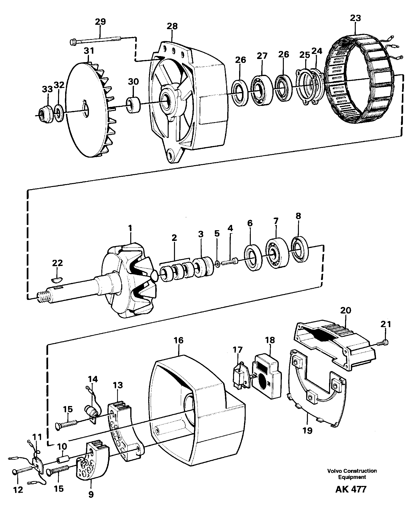 Alternator.  94719 — volvo parts diagram