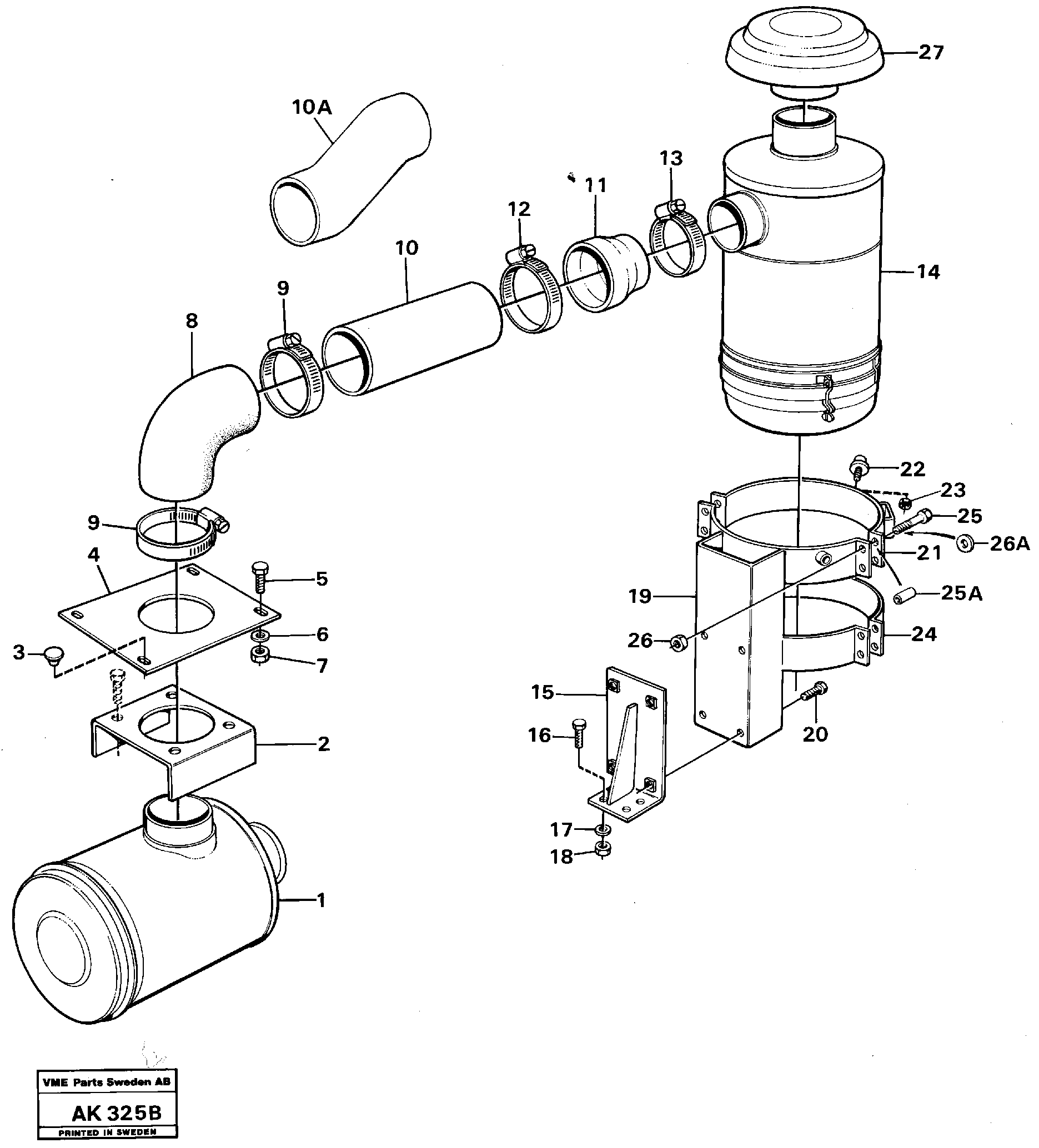 Oil-bath precleaner.  92267 — volvo parts diagram