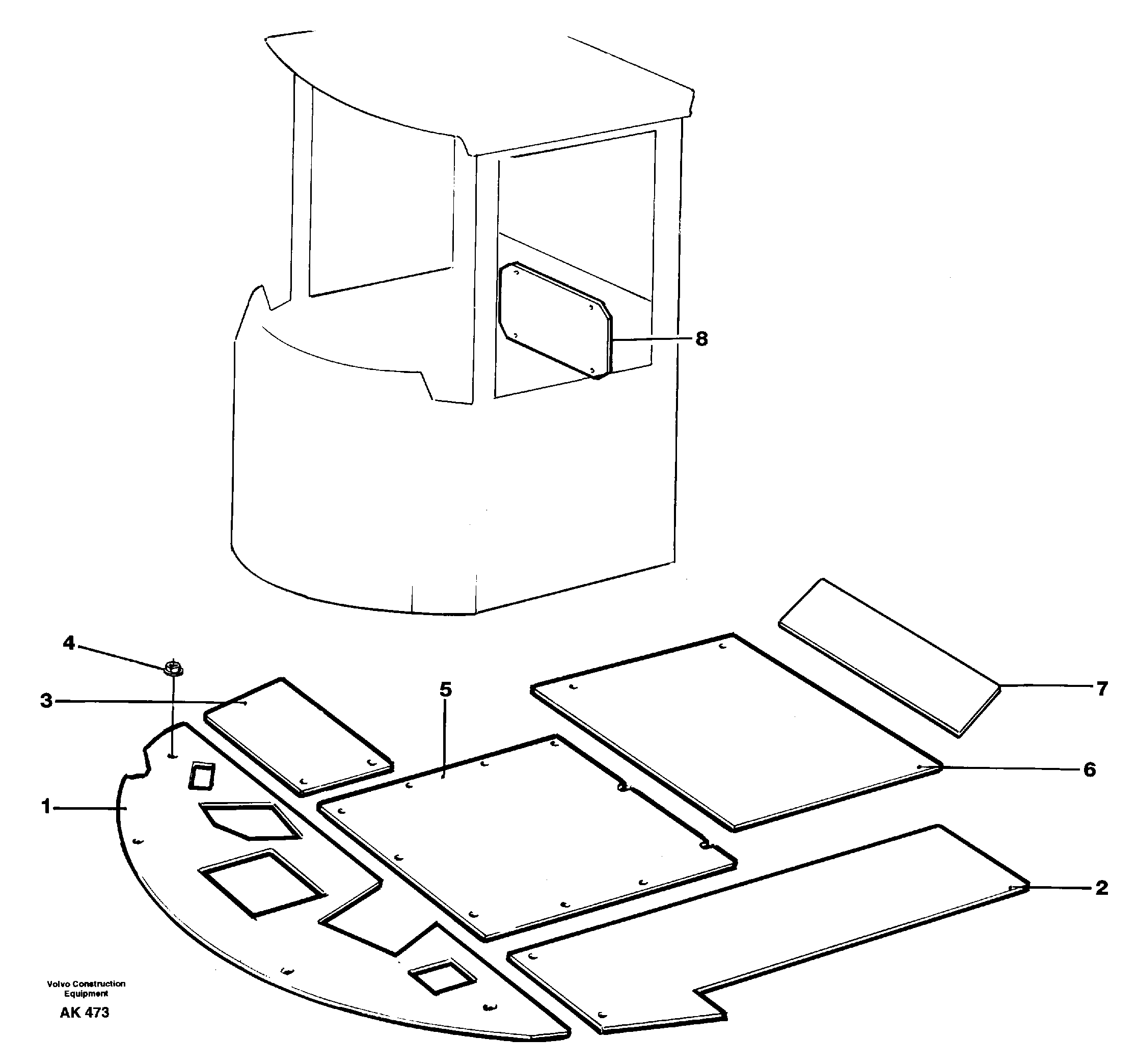 Insulating matting.  92708,   94730 — volvo parts diagram