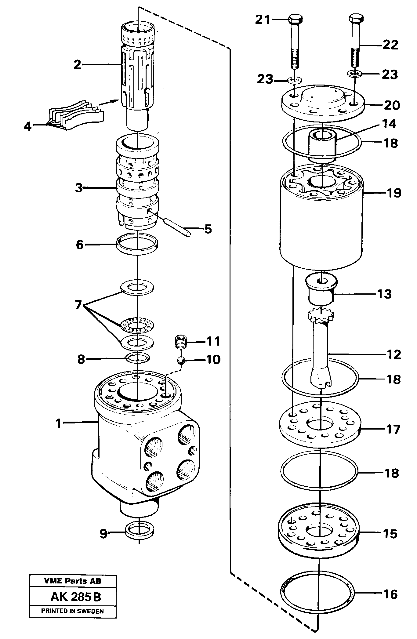 Steering unit — volvo parts diagram