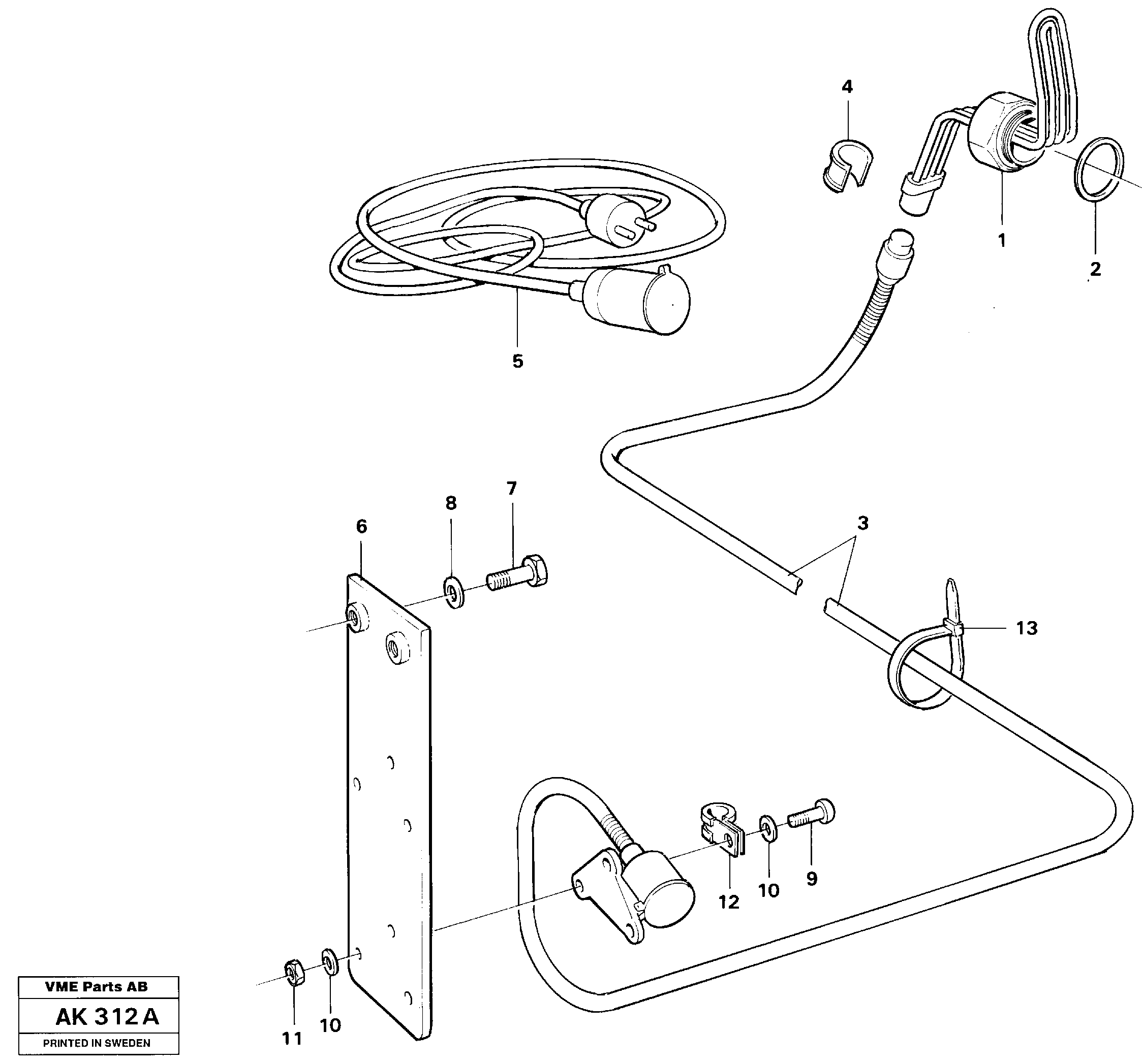 Engine heater.  91856,   90705,   90706 — volvo parts diagram