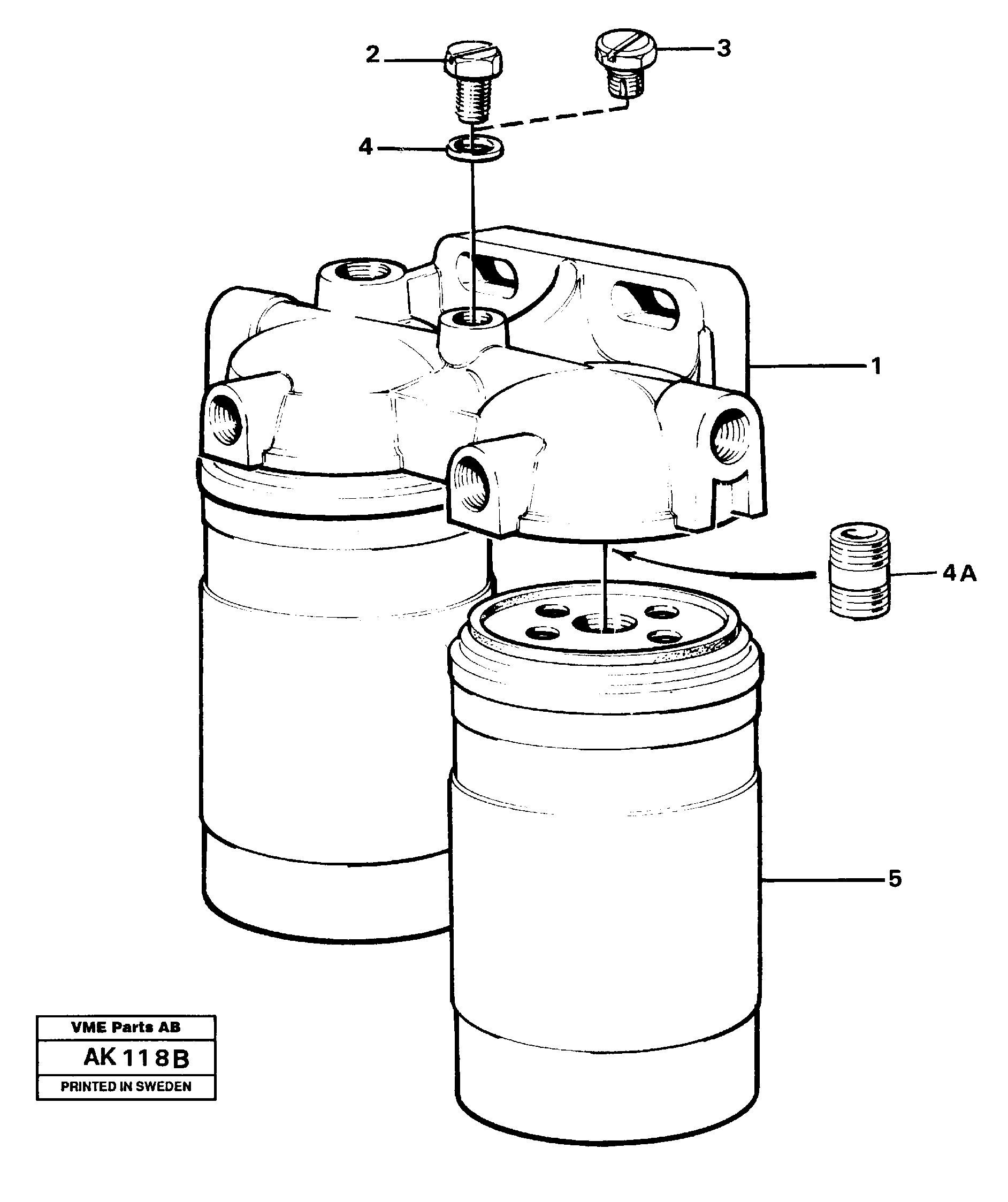 Fuel filter — volvo parts diagram