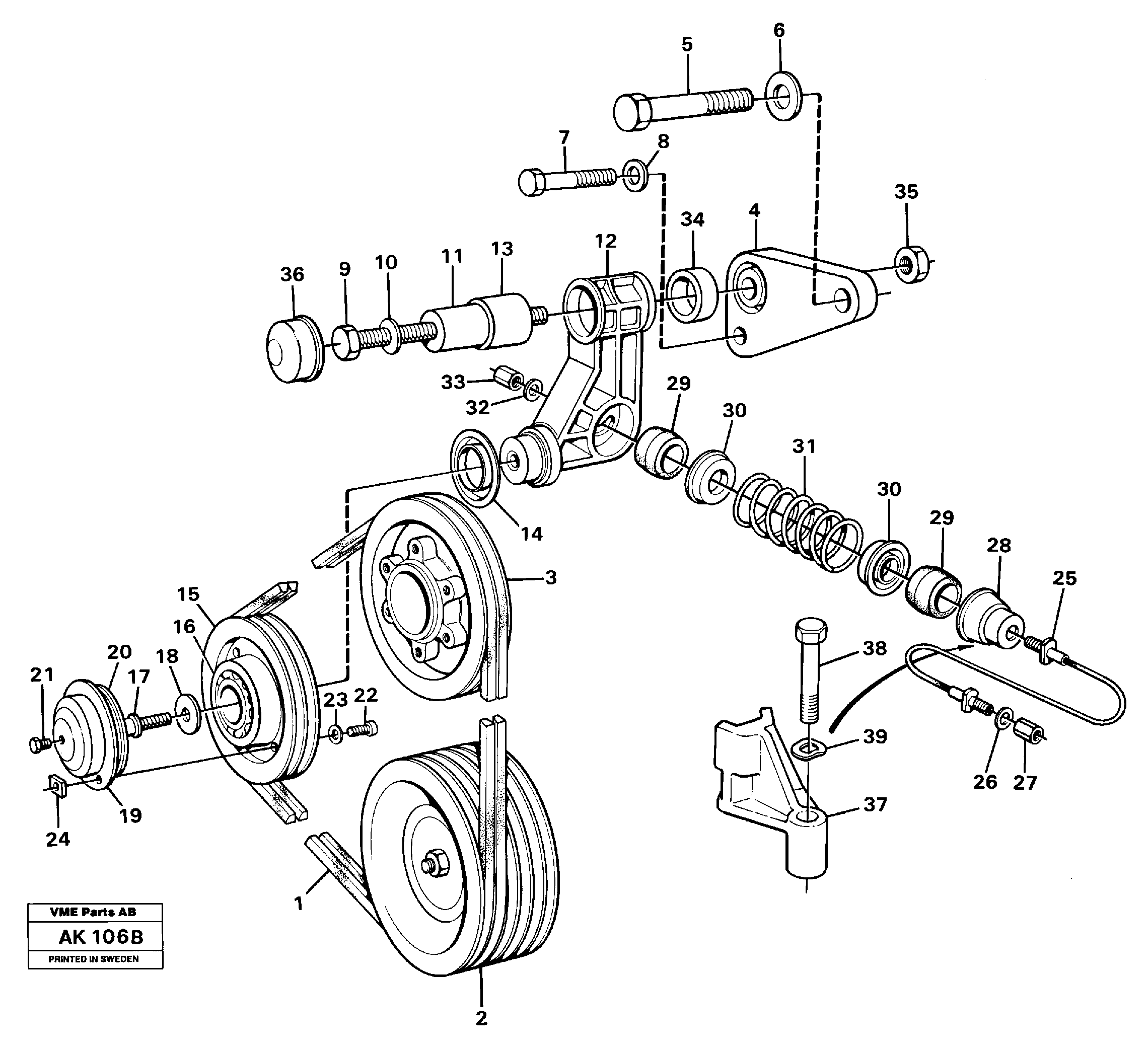 Belt transmission — volvo parts diagram