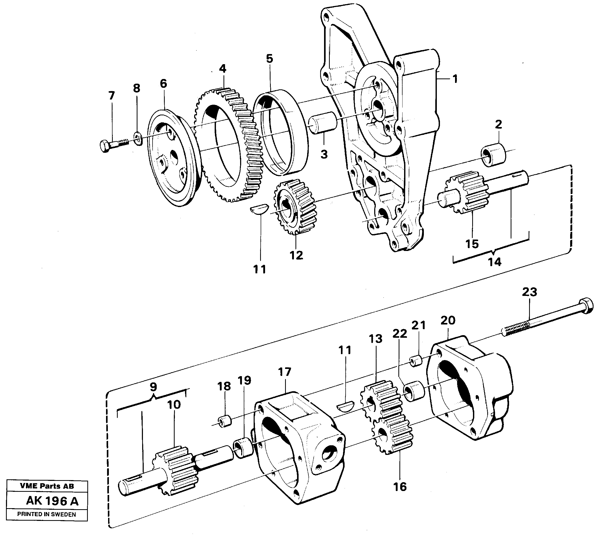 Oil pump — volvo parts diagram