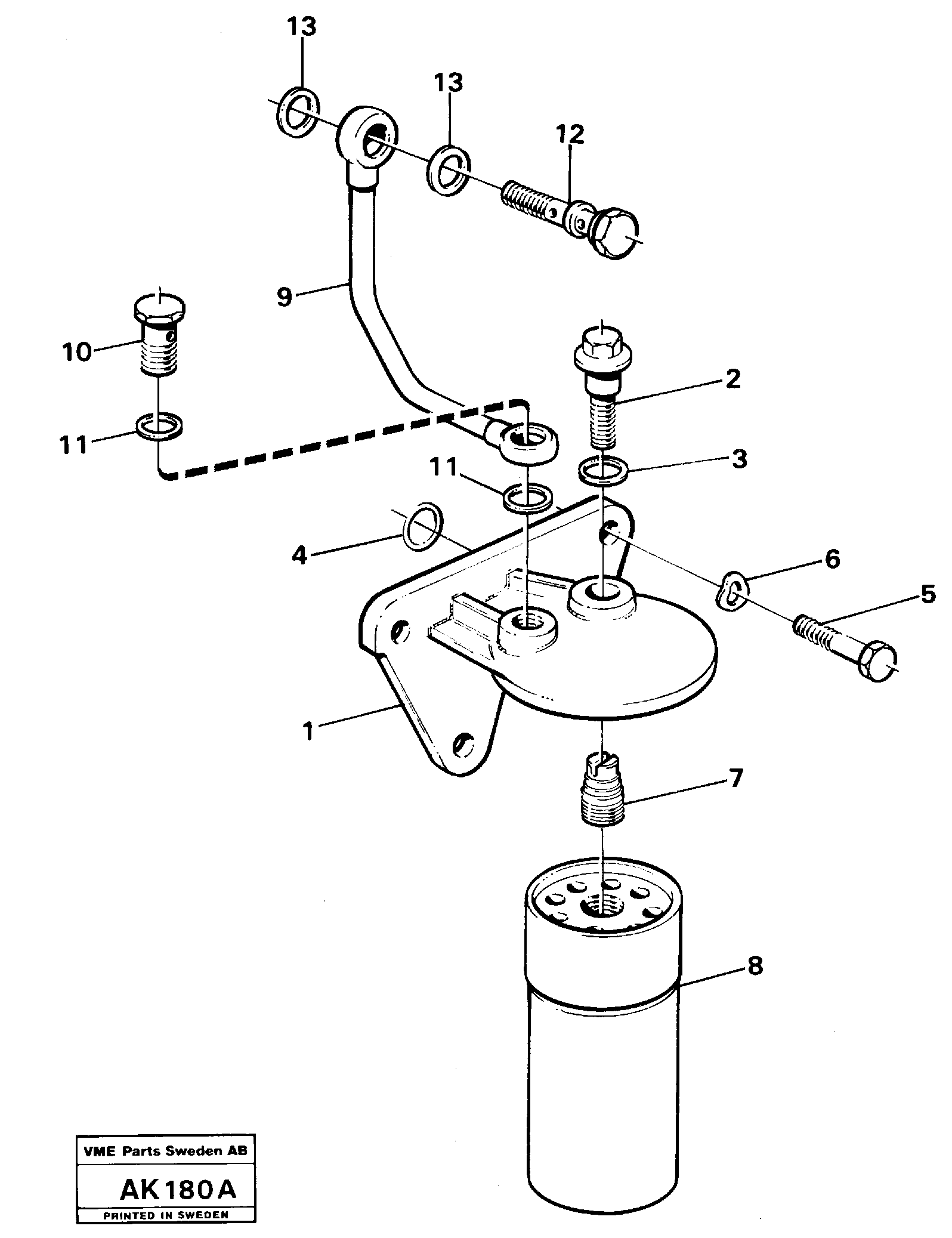 Oil filter by pass — volvo parts diagram