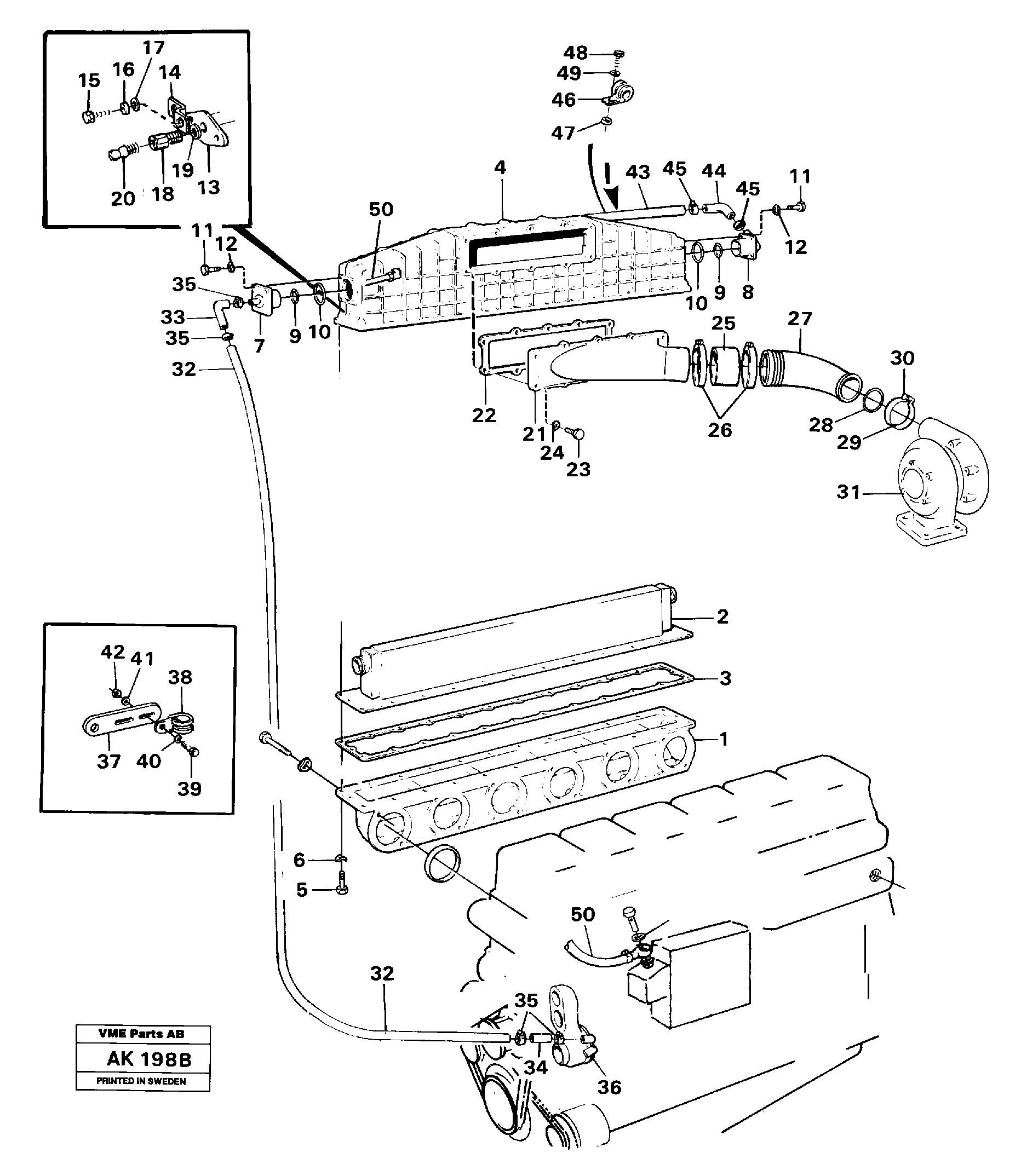 Intercooler.  TD 122 KHE — volvo parts diagram