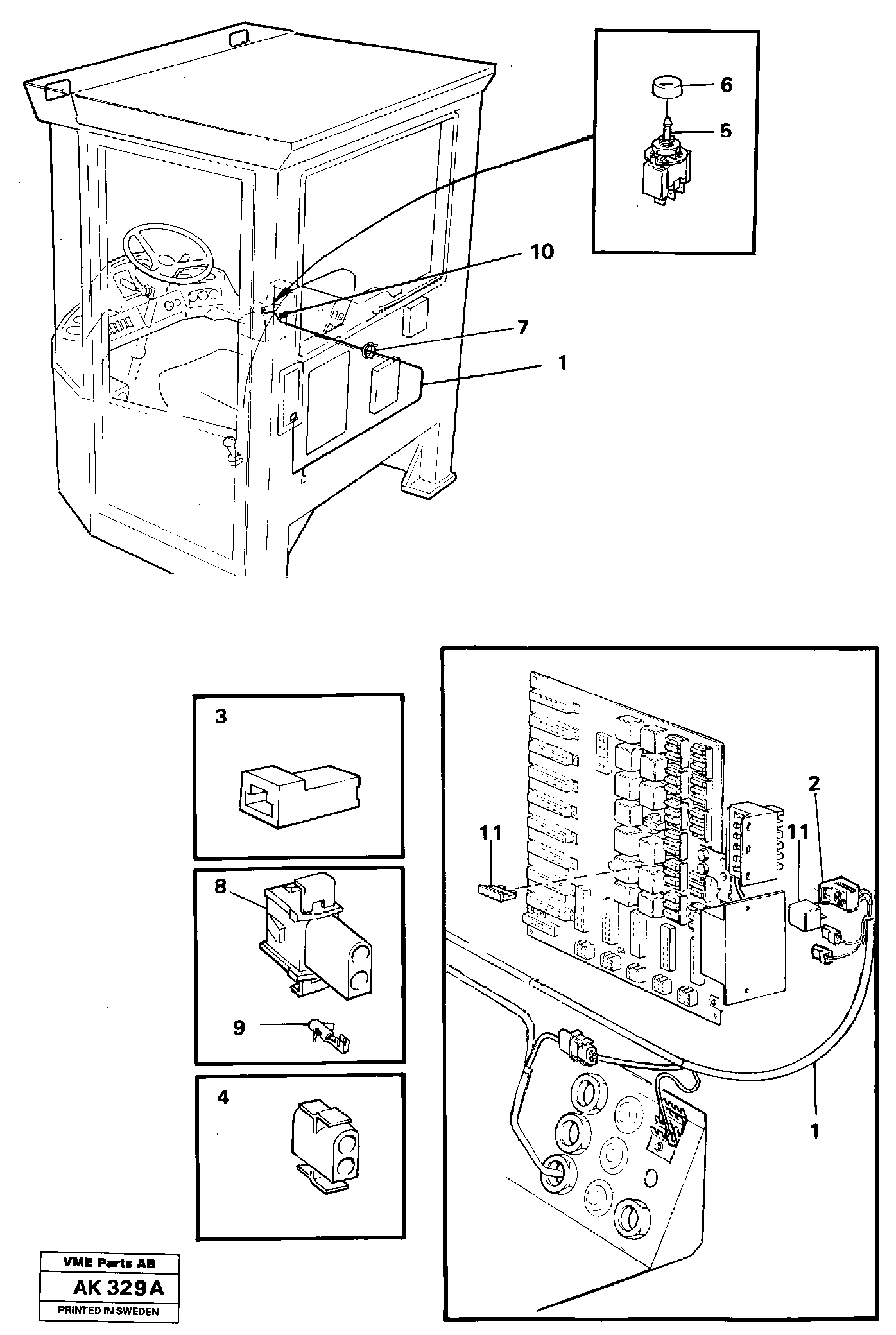 Cable harness, loud tone horn.  92033 — volvo parts diagram