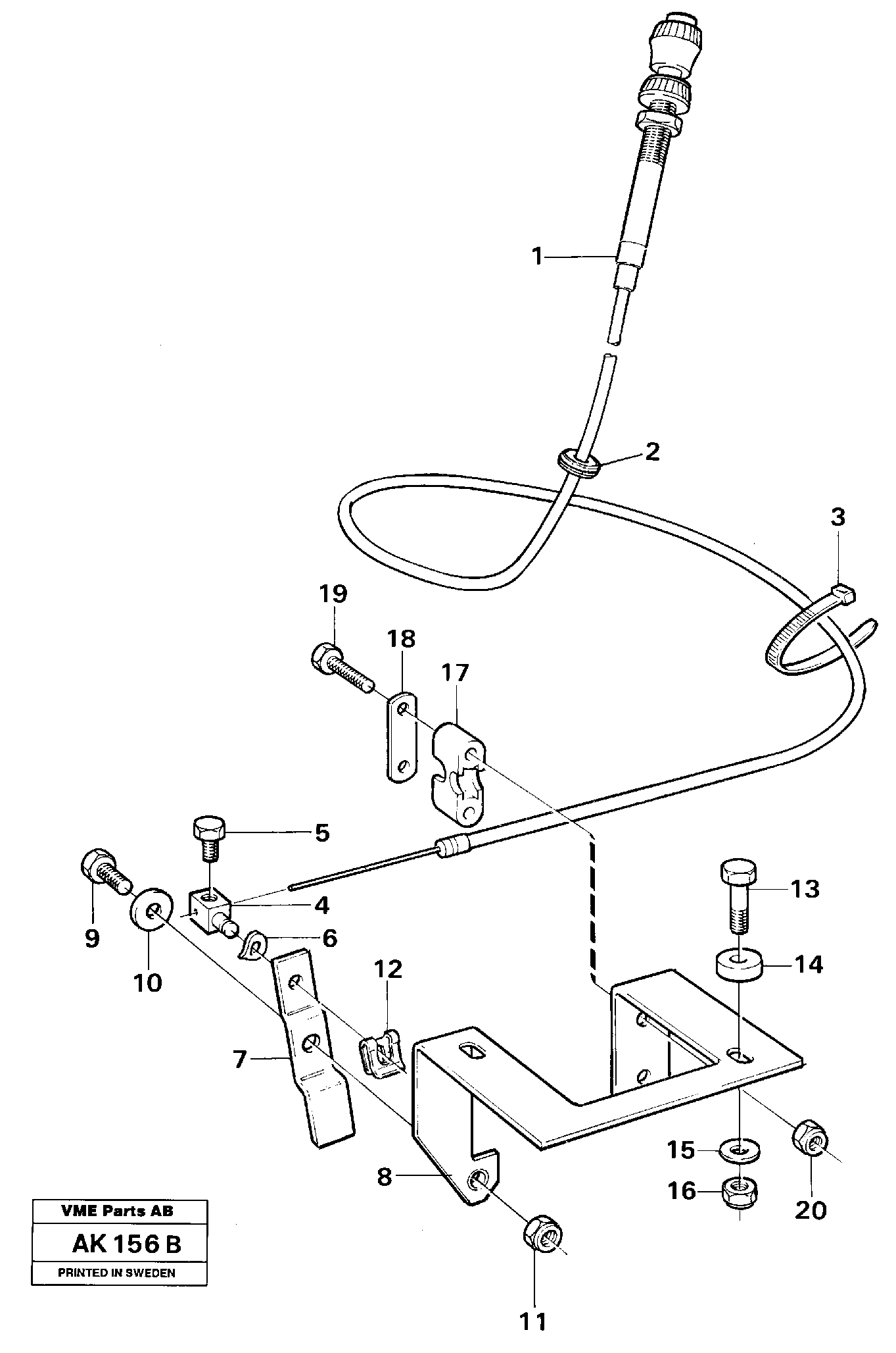 Hand throttle control.  91886 — volvo parts diagram