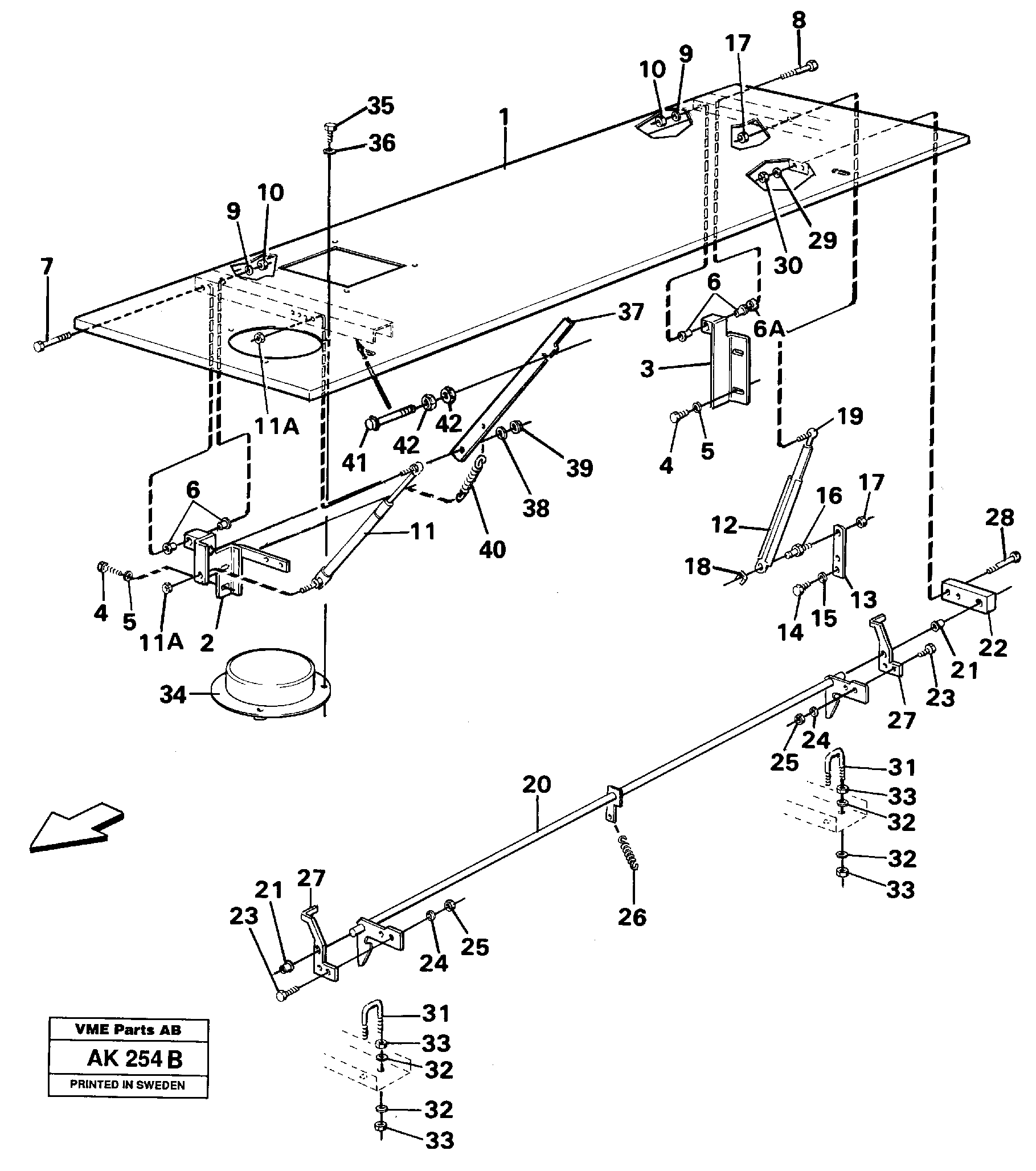 Engine cover — volvo parts diagram