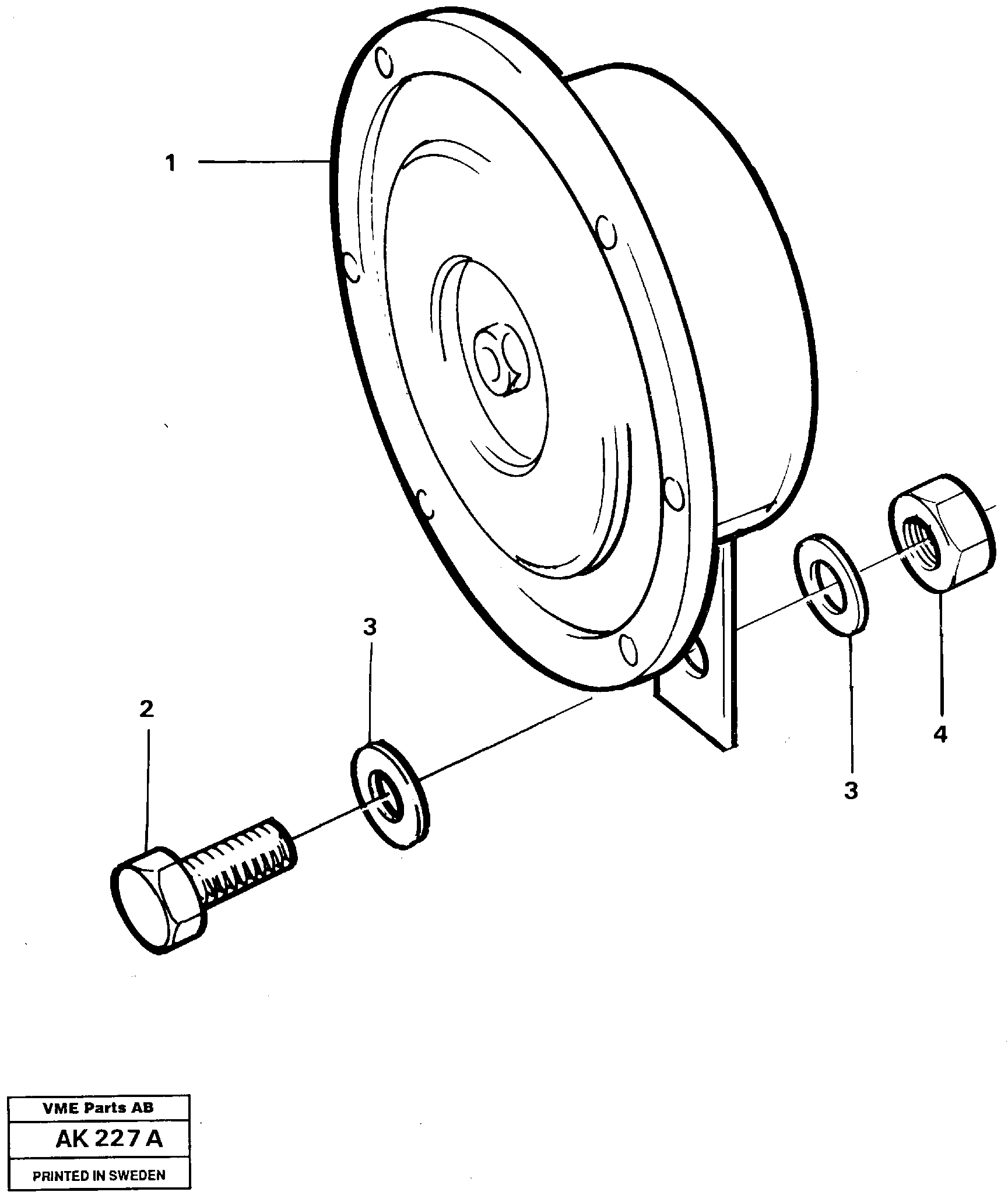 Compressor horn — volvo parts diagram
