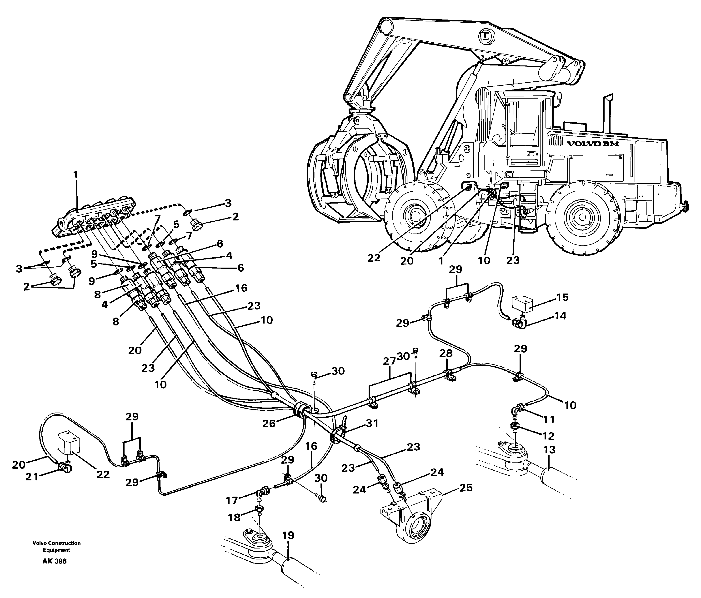 Distribution block. A  33808 SER NO - 2168 — volvo parts diagram