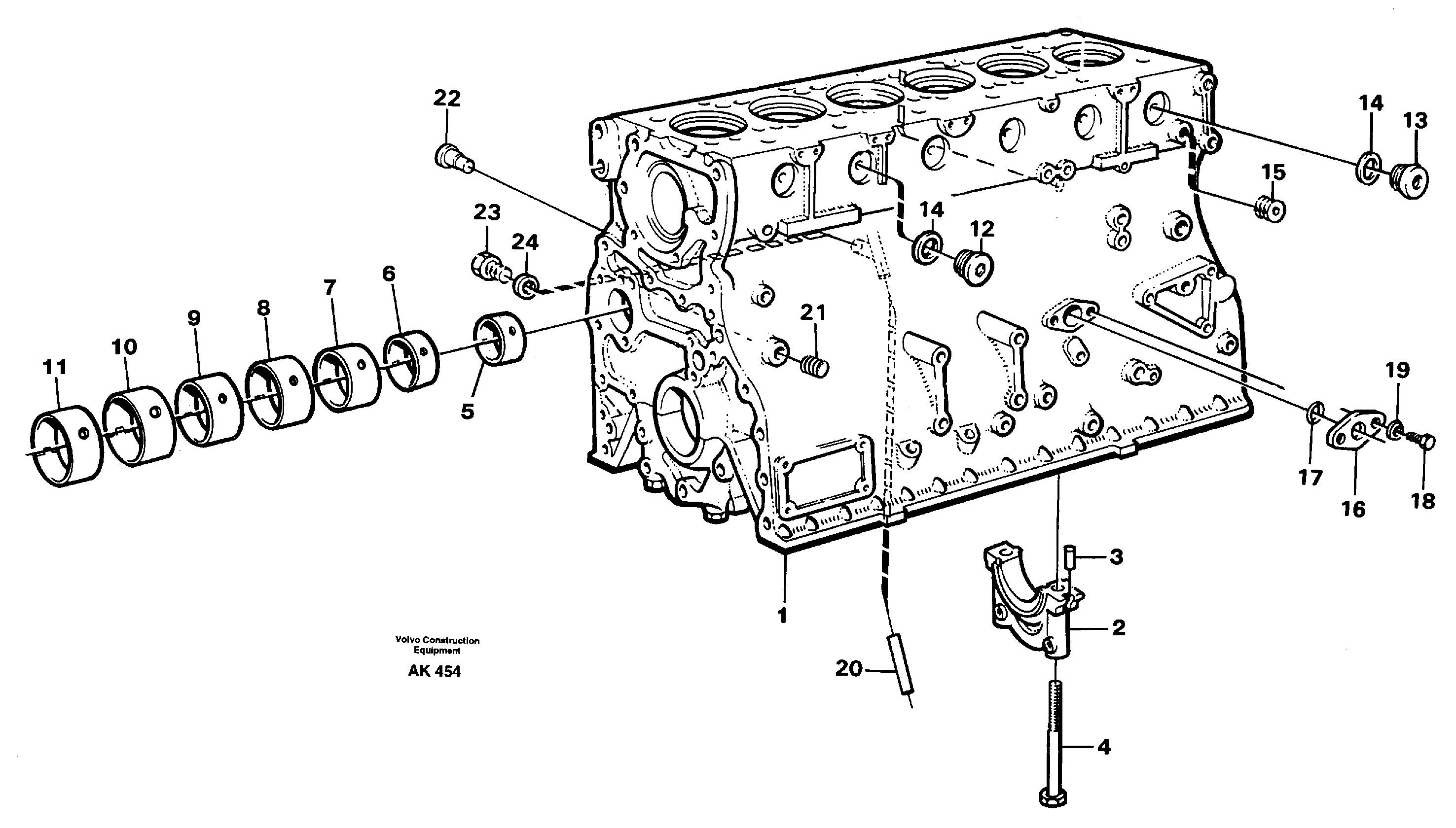 Cylinder block — volvo parts diagram