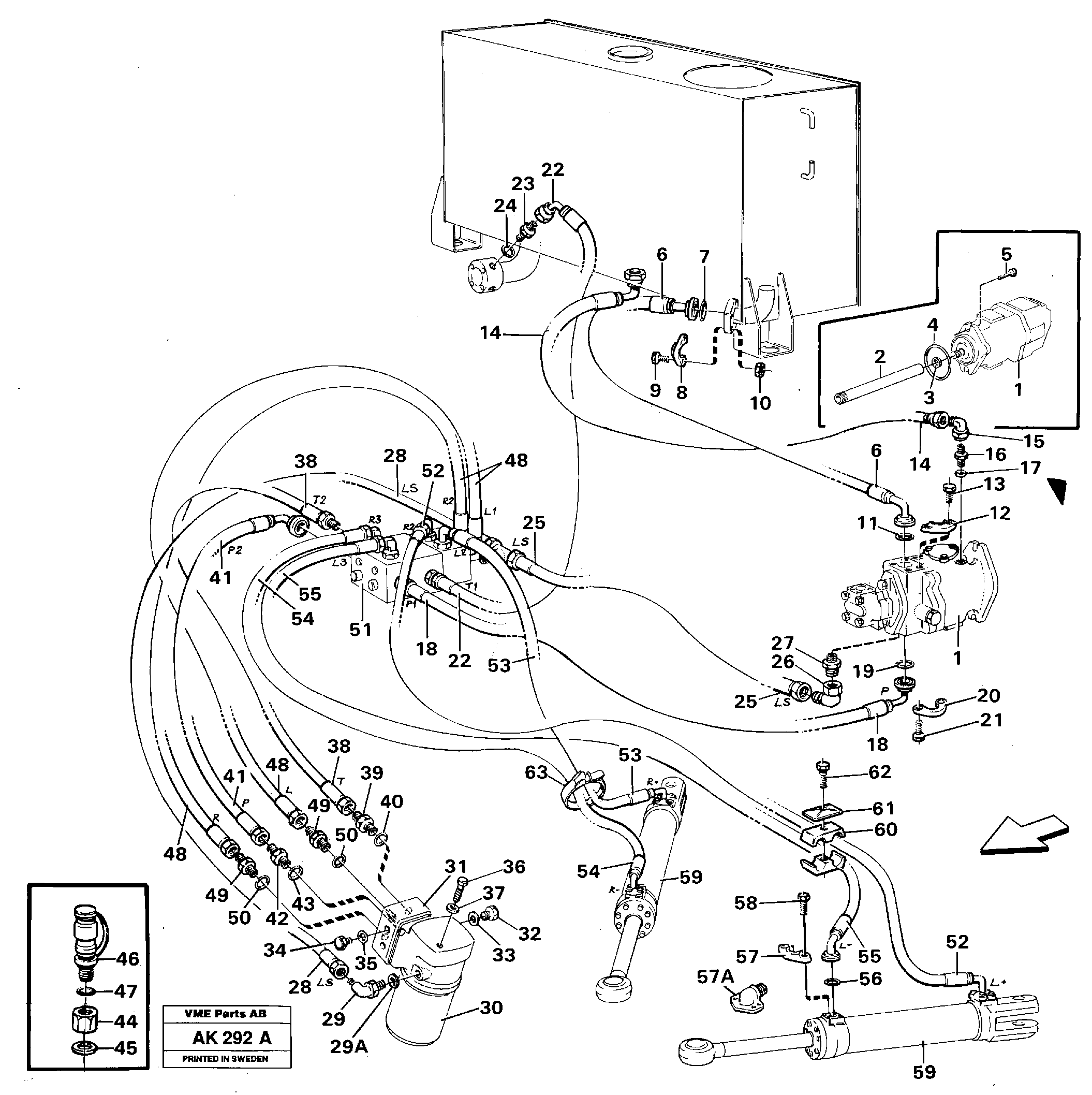 Steering system — volvo parts diagram