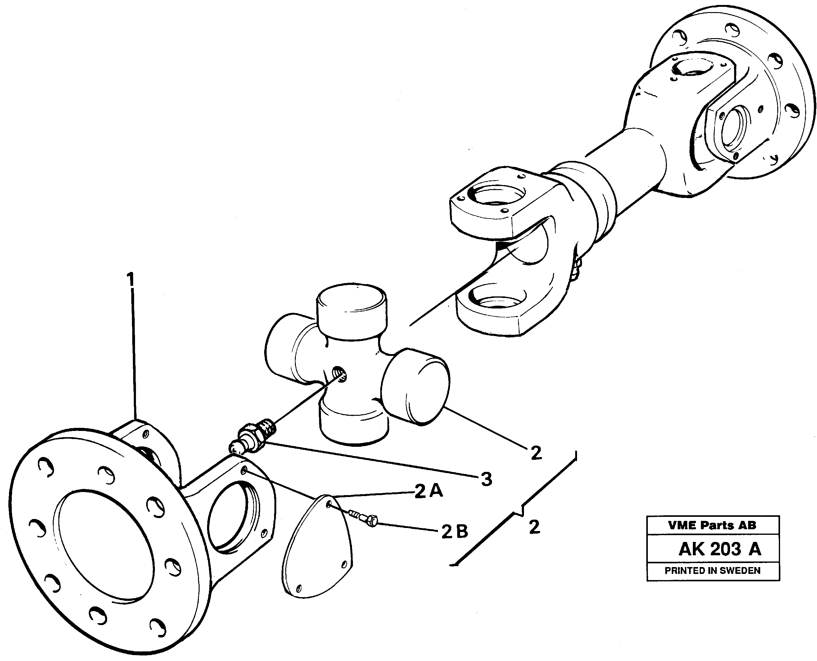 Propeller shaft — volvo parts diagram