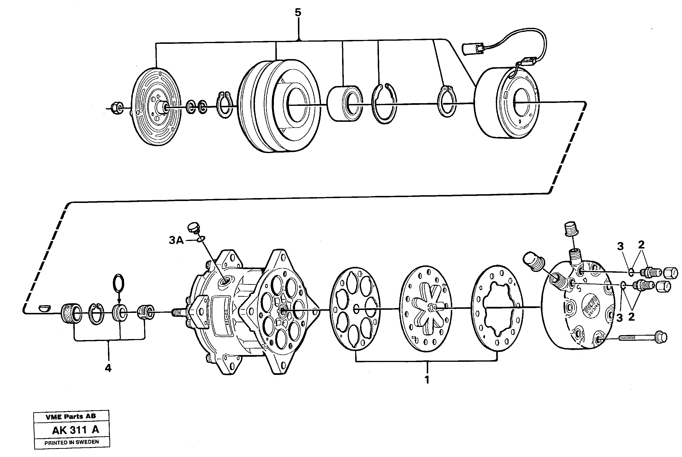 Compressor.  91893 — volvo parts diagram