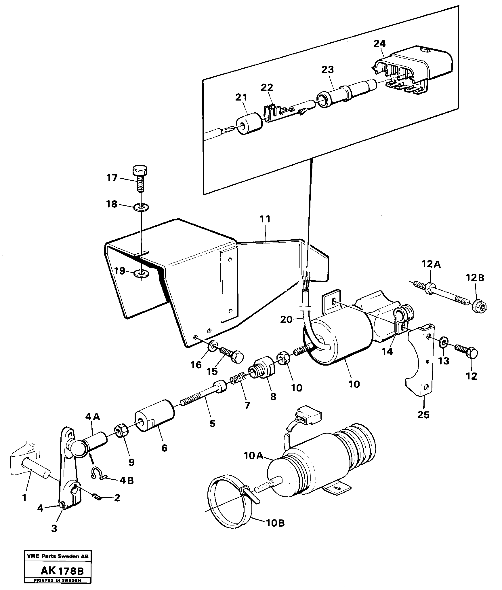 Key turn engine stop — volvo parts diagram
