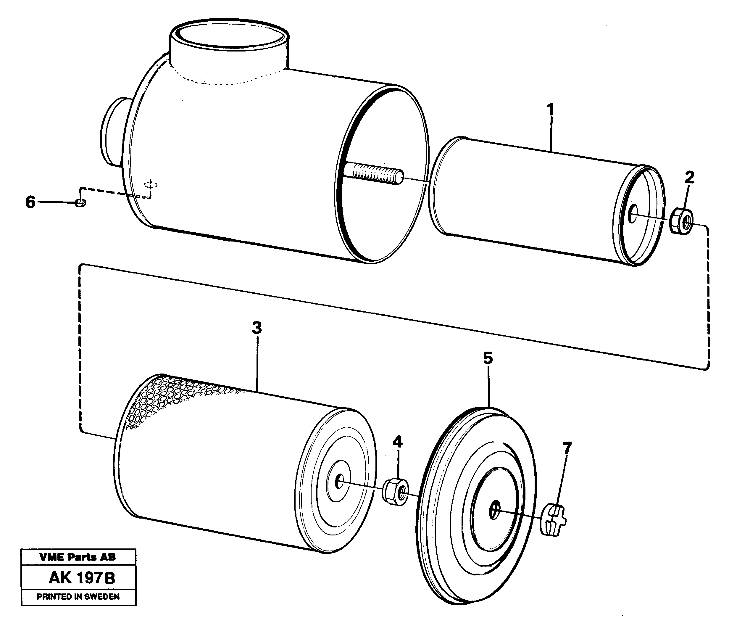 Air filter — volvo parts diagram