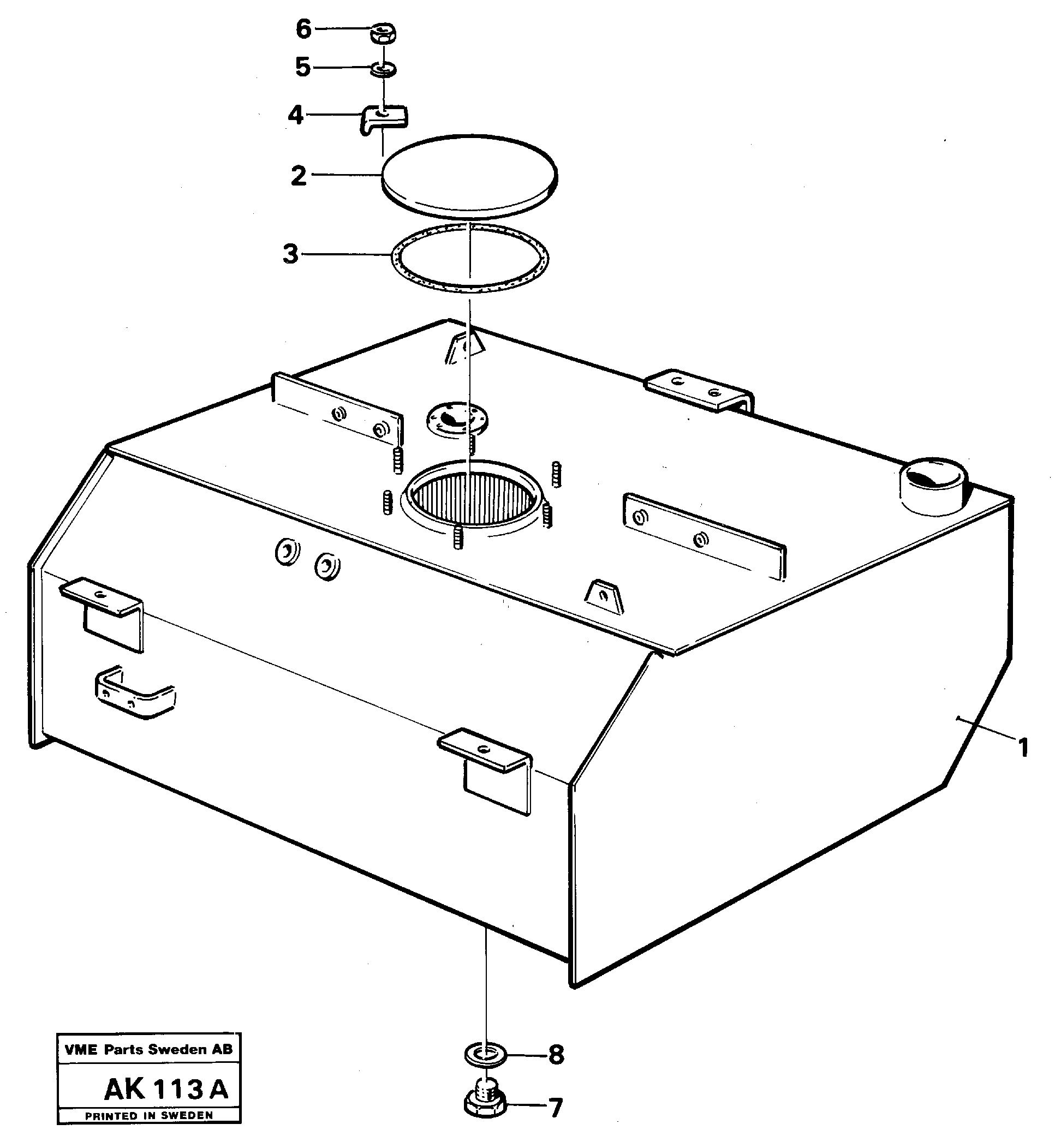 Fuel tank — volvo parts diagram