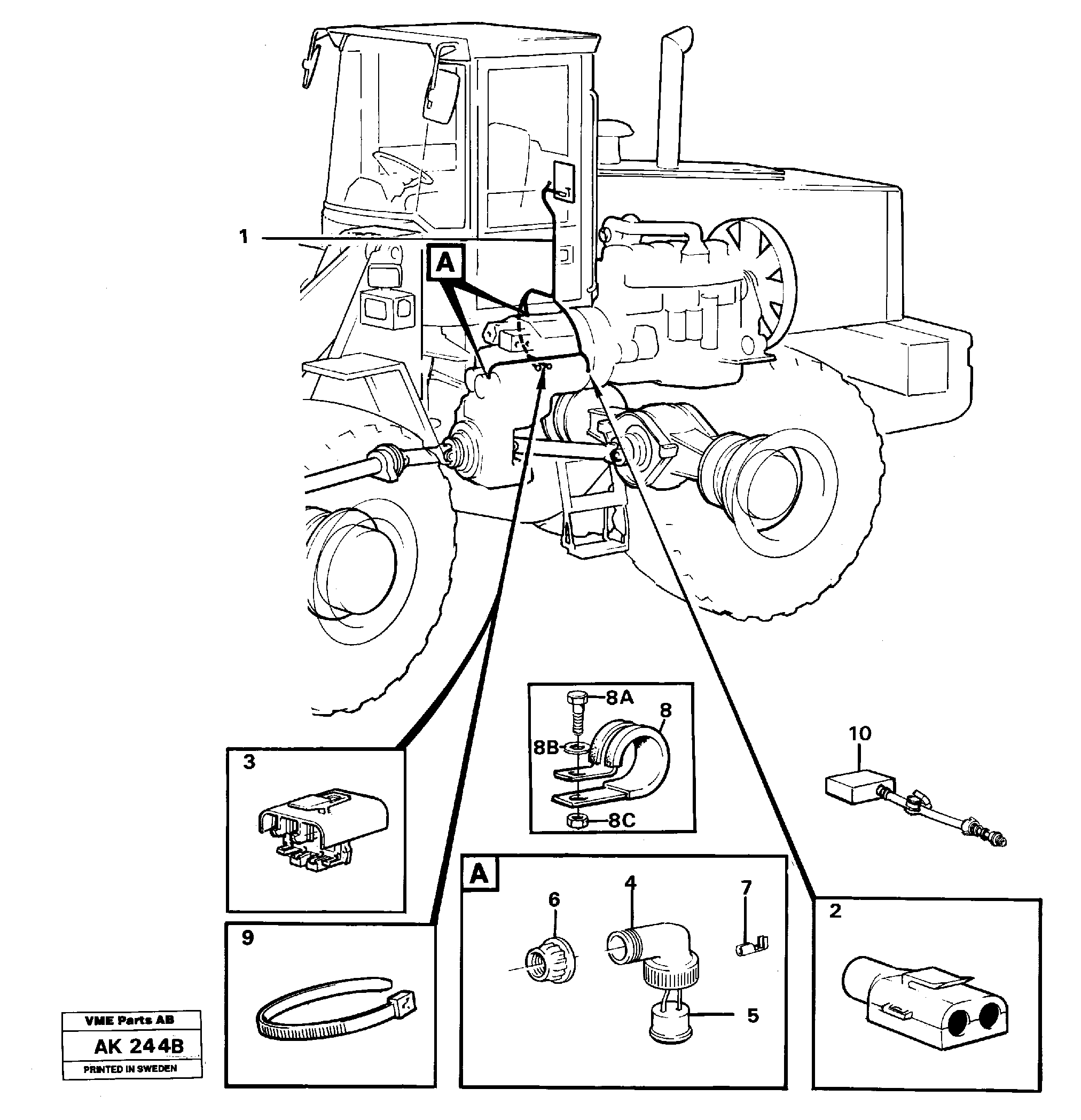 Cable harness, transmission — volvo parts diagram