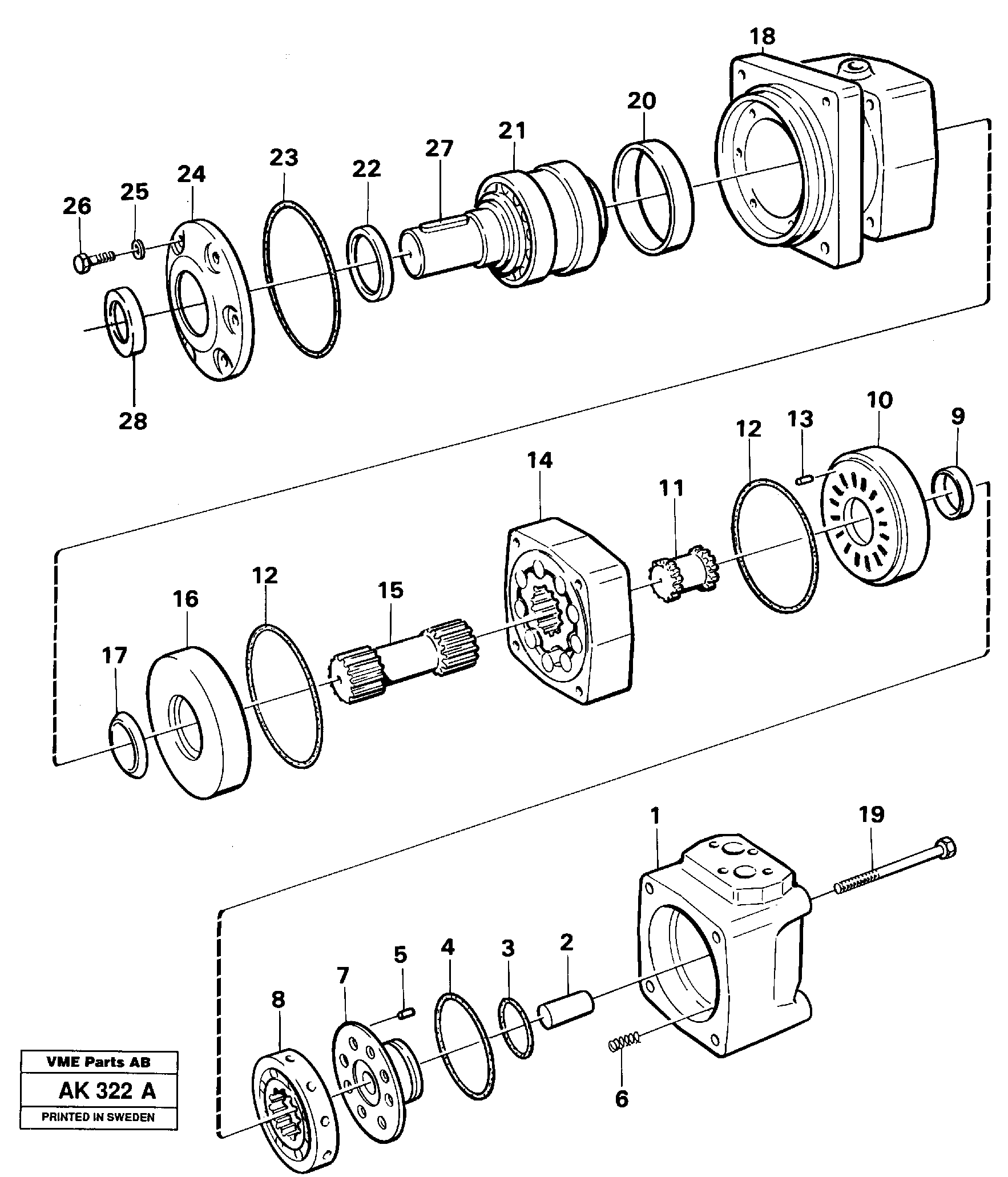 Hydraulic motor.  91851 — volvo parts diagram